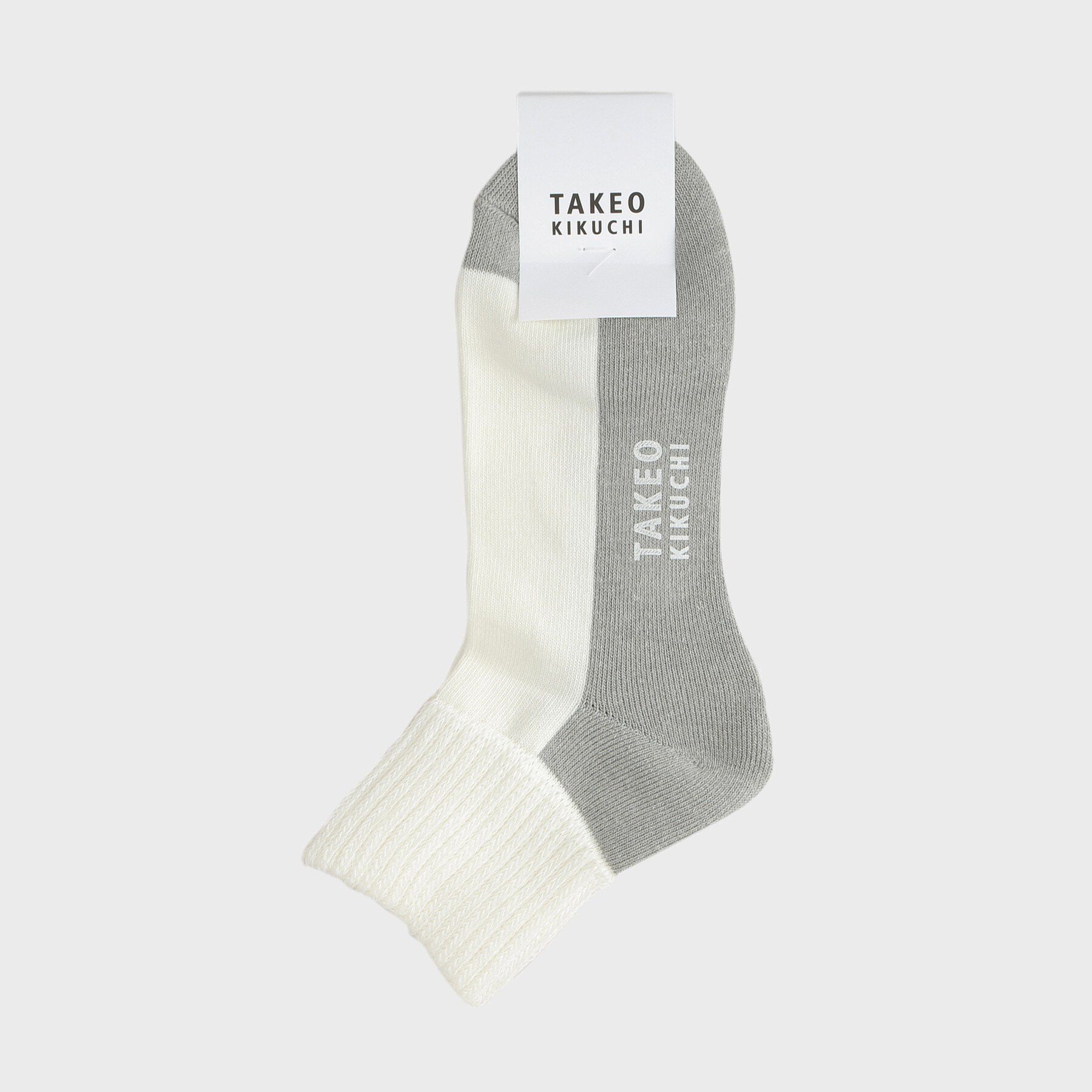 TAKEO KIKUCHI「カラーブロック　ショートソックス」|ソックス|ホワイト(501)