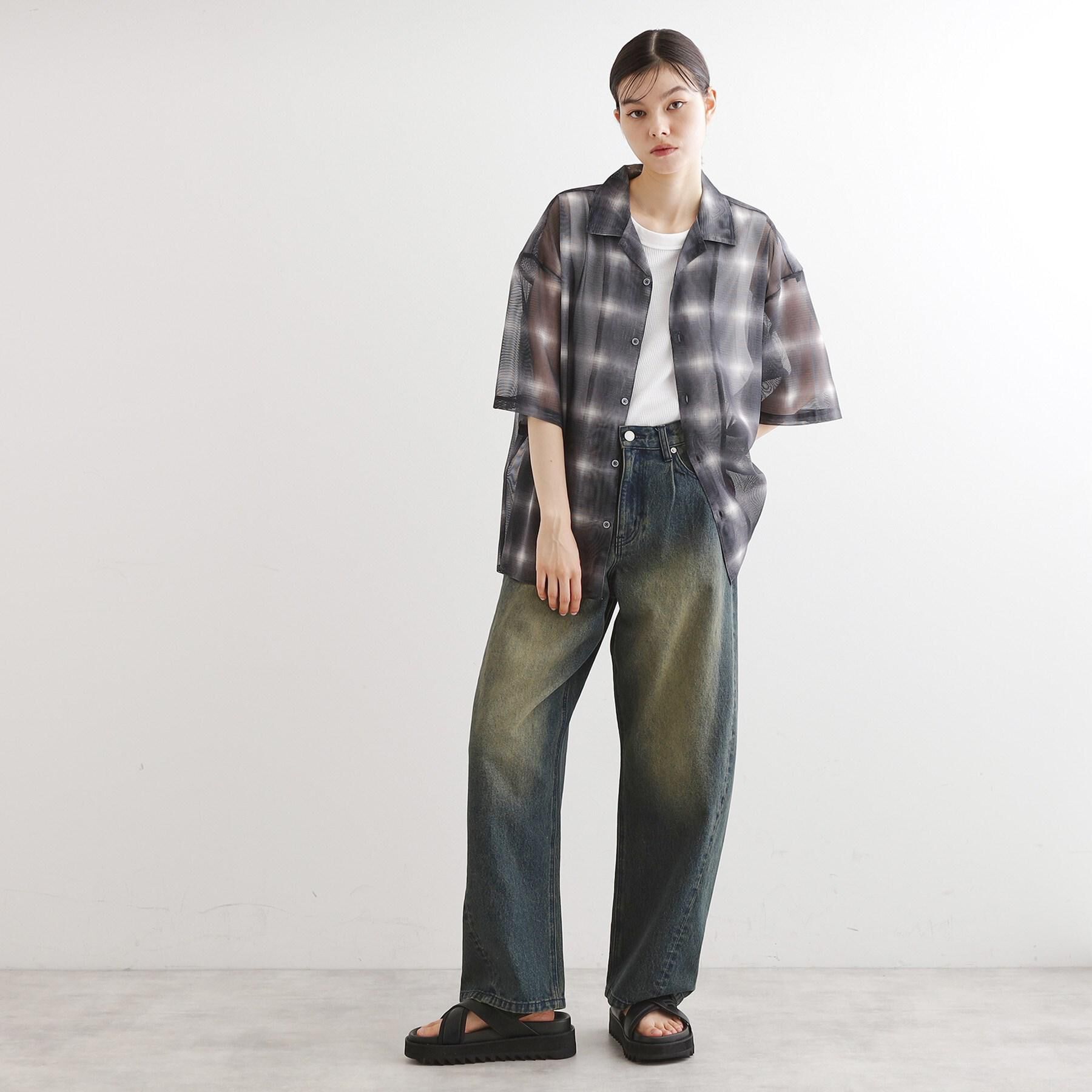 tk.TAKEO KIKUCHI「メッシュオンブレーチェックシャツ」|シャツ・ブラウス|