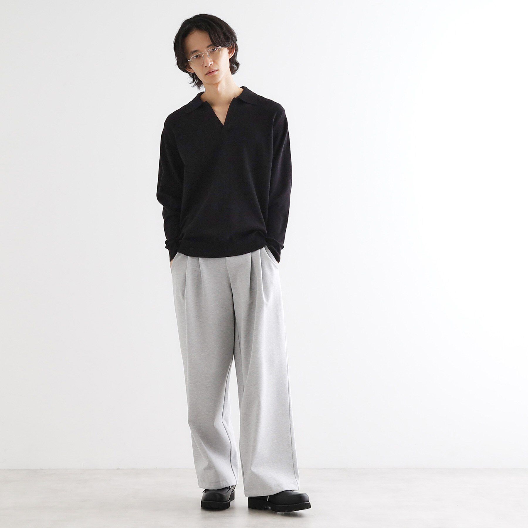 tk.TAKEO KIKUCHI「ハイゲージスキッパーコンパクトポロニット」|ニット・セーター|