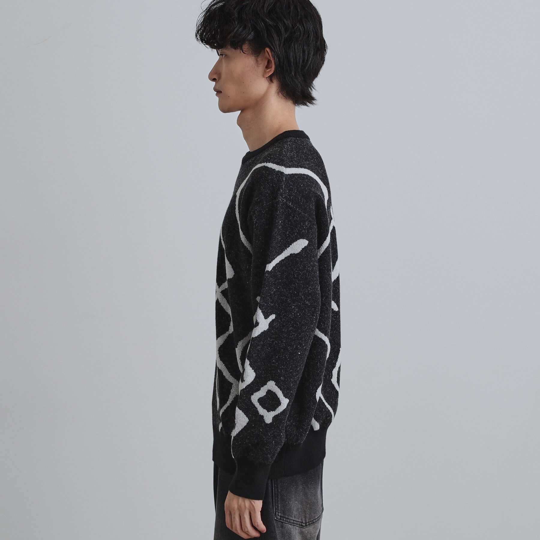 tk.TAKEO KIKUCHI「ラインアートニットプルオーバー」|ニット・セーター|