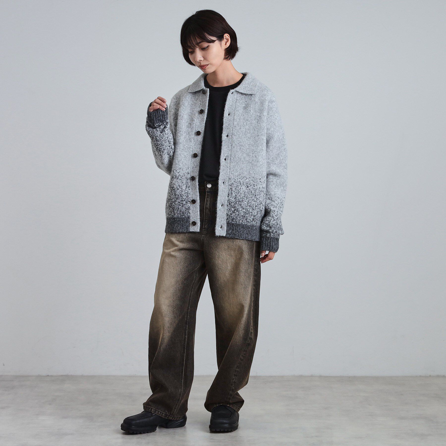 tk.TAKEO KIKUCHI「ミスティーシャギーカーディガン」|カーディガン|