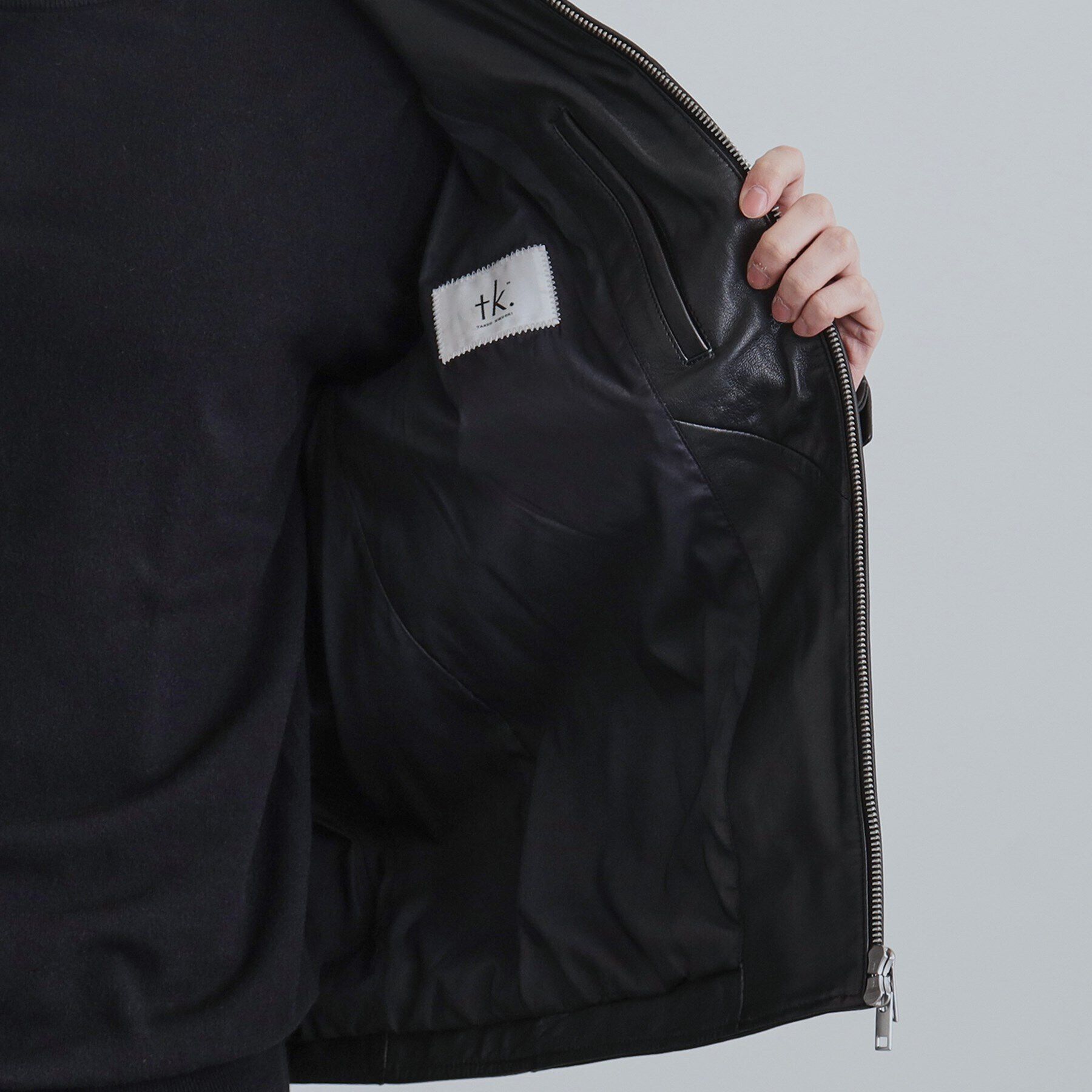 tk.TAKEO KIKUCHI「【本革】レザースポーツジャケット」|ブルゾン・スタジャン|