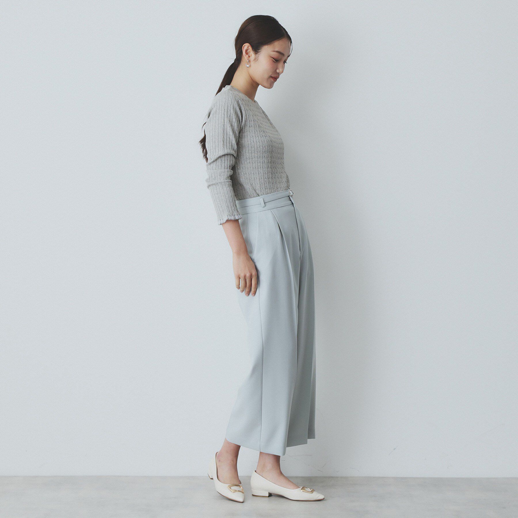 index「ソフトツイルタックワイドパンツ【洗濯機洗い可】」|その他|