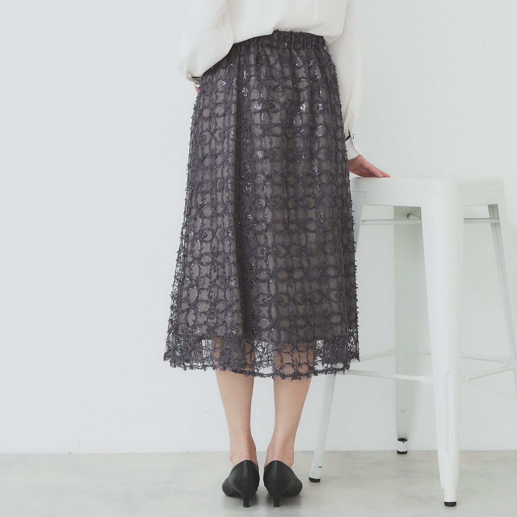 index「フラワーレース刺繍マーメイドスカート【洗濯機洗い可】」|スカート|