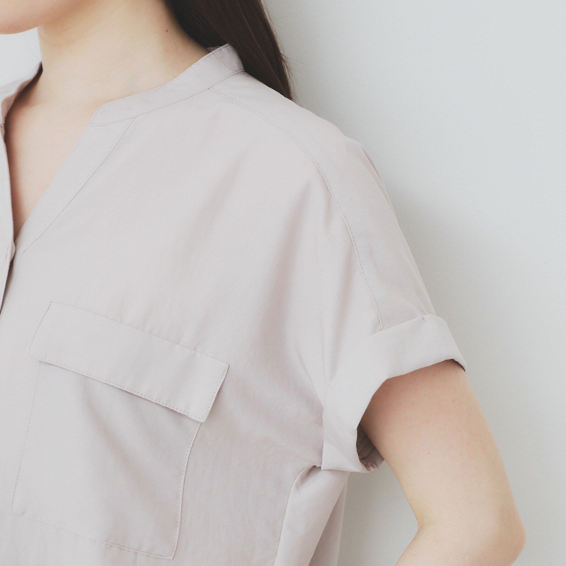 index「ダブルポケットスキッパーブラウス【洗濯機洗い可/イージーアイロン】」|シャツ・ブラウス|