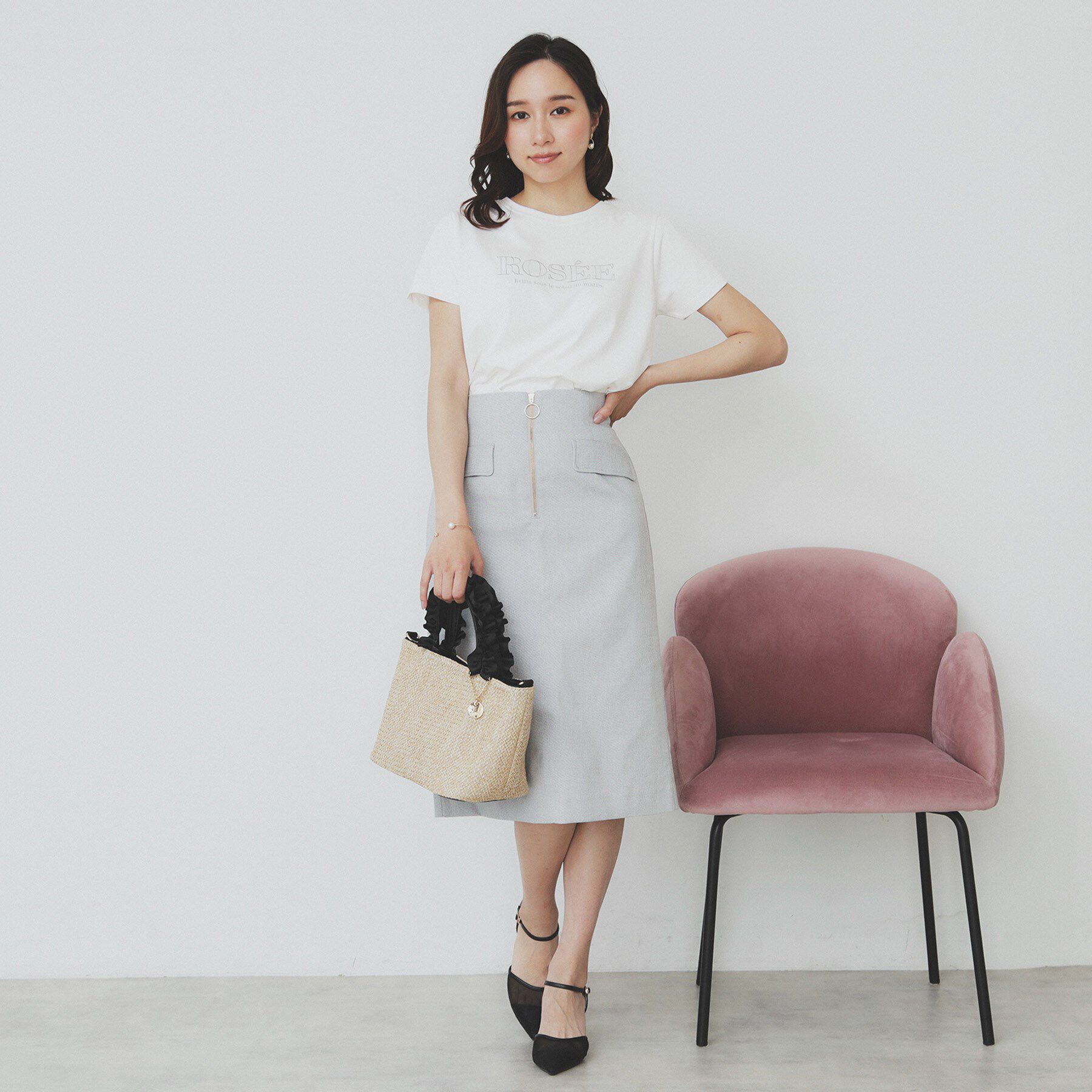 index「フロントロゴ刺繍Tシャツ【UVケア/洗濯機洗い可/接触冷感】」|Tシャツ・カットソー|