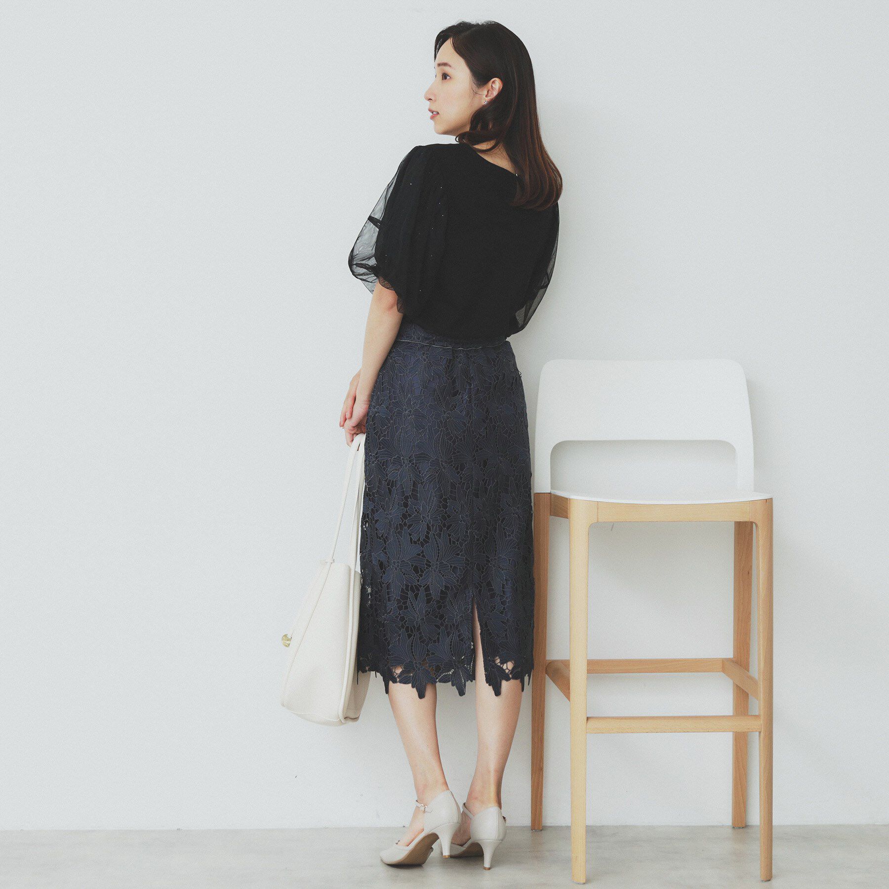 index「チュールドッキングバルーントップス【洗濯機洗い可/接触冷感】」|Tシャツ・カットソー|