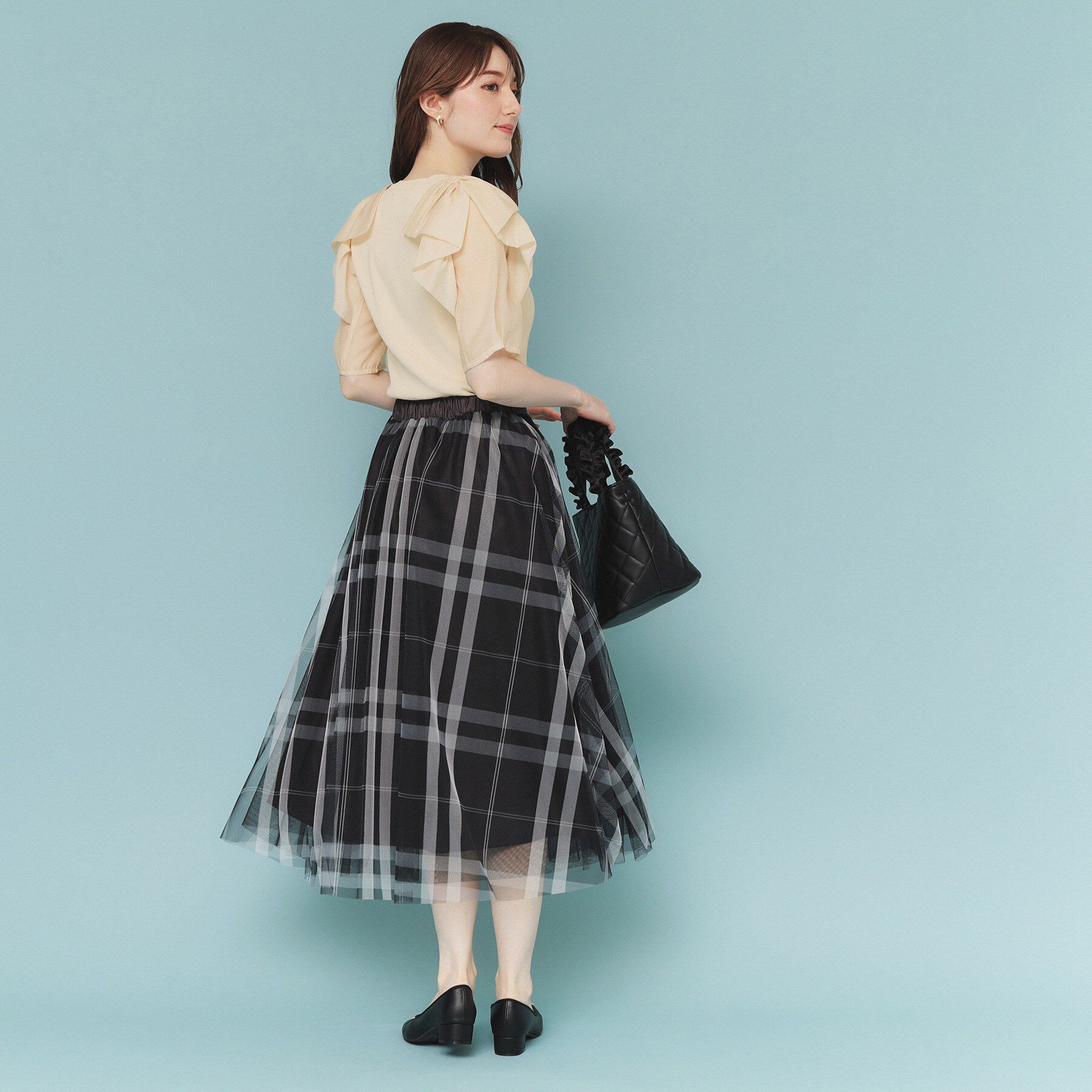 index「リボンスリーブドッキングニット【洗濯機洗い可/抗ピル】」|ニット・セーター|