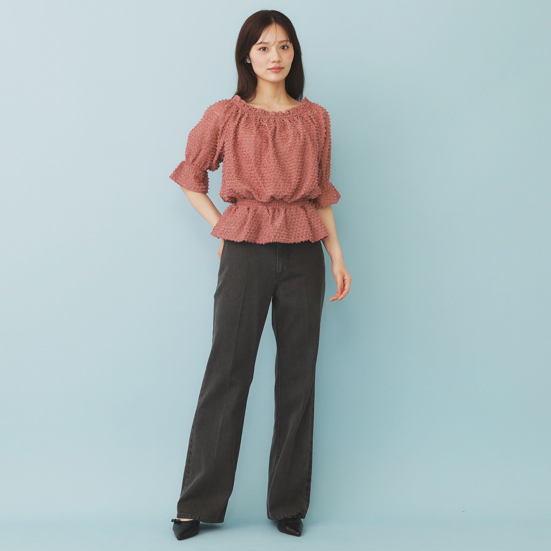 index「2WAY カットジャカードブラウス【洗濯機洗い可/防シワ】」|シャツ・ブラウス|