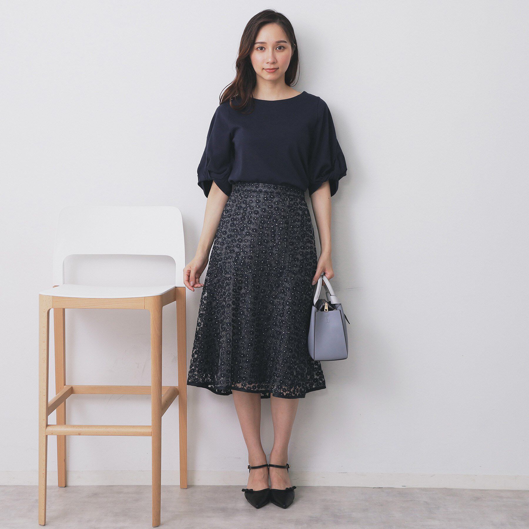 index「小花刺繍チュールマーメイドスカート【洗濯機OK/抗ピル】」|スカート|