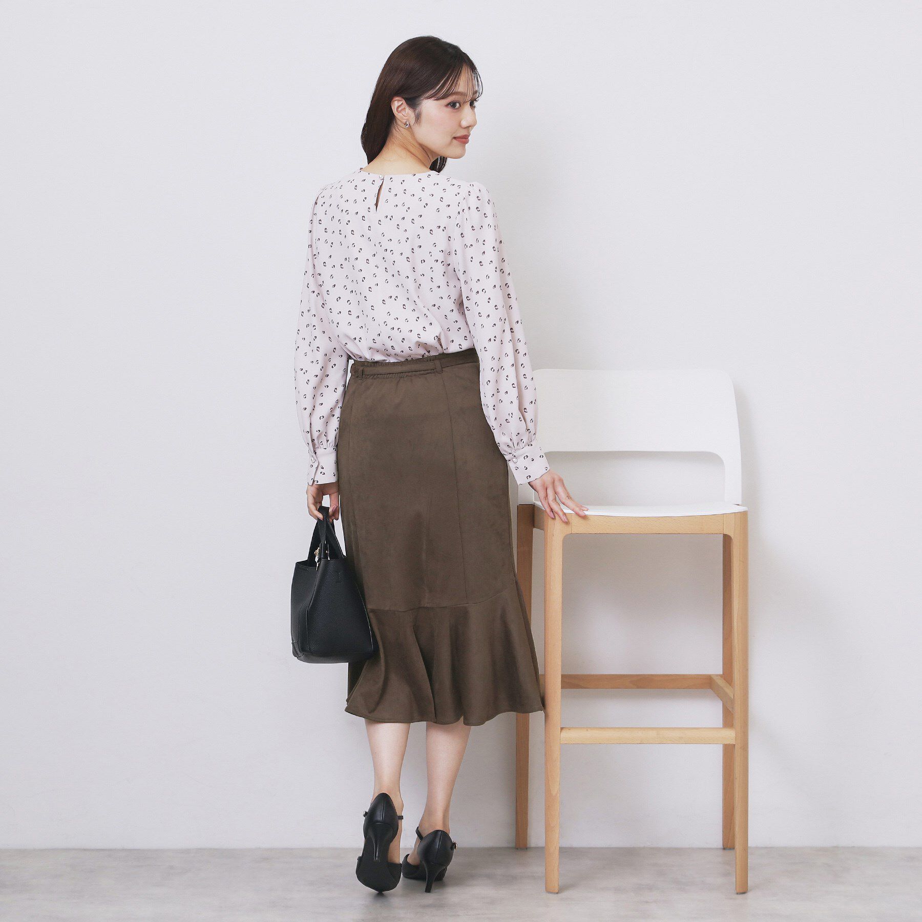 index「フェイクスウェード切り替えマーメイドスカート【洗濯機OK/イージーアイロン/防シワ】」|スカート|