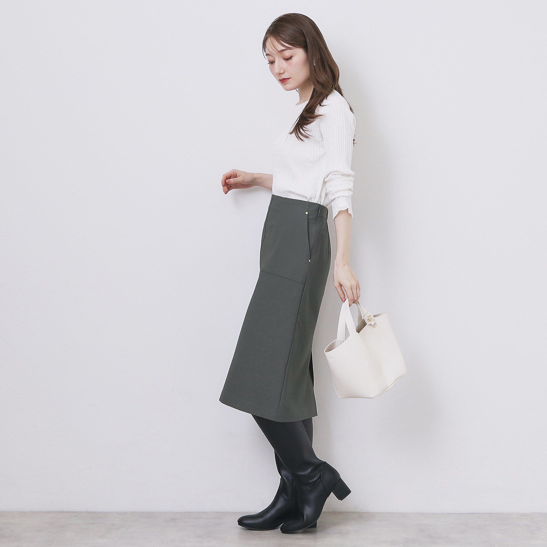 index「ストレッチタイトスカート【洗濯機OK/防シワ/抗ピル】《S～3L》」|スカート|