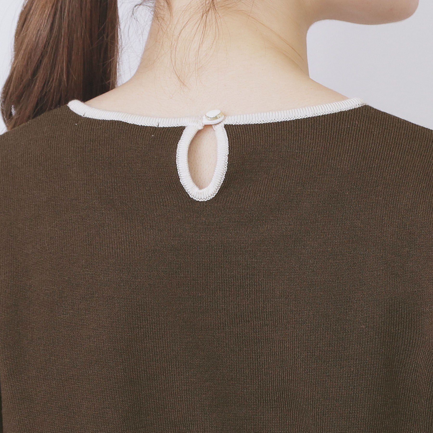 index「バイカラーパフスリーブニット【洗濯機OK】」|ニット・セーター|