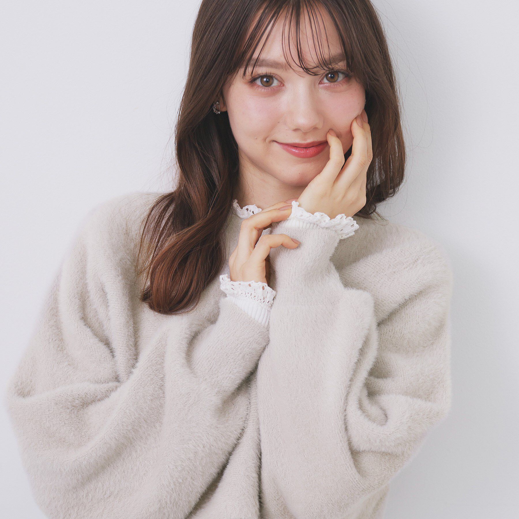 index「ラメフェザープルオーバーセット ニットワンピース【洗濯機OK】《XS～LL》」|スーツ|