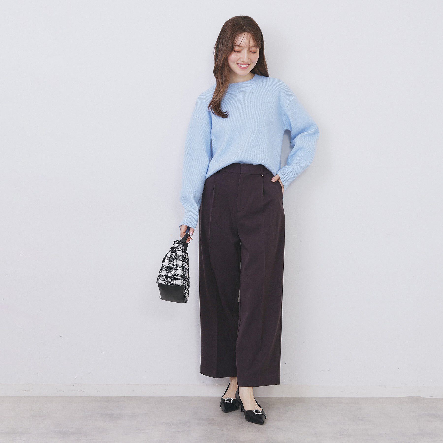 index「裏起毛ストレッチワイドパンツ【洗濯機OK/イージーアイロン】」|その他|