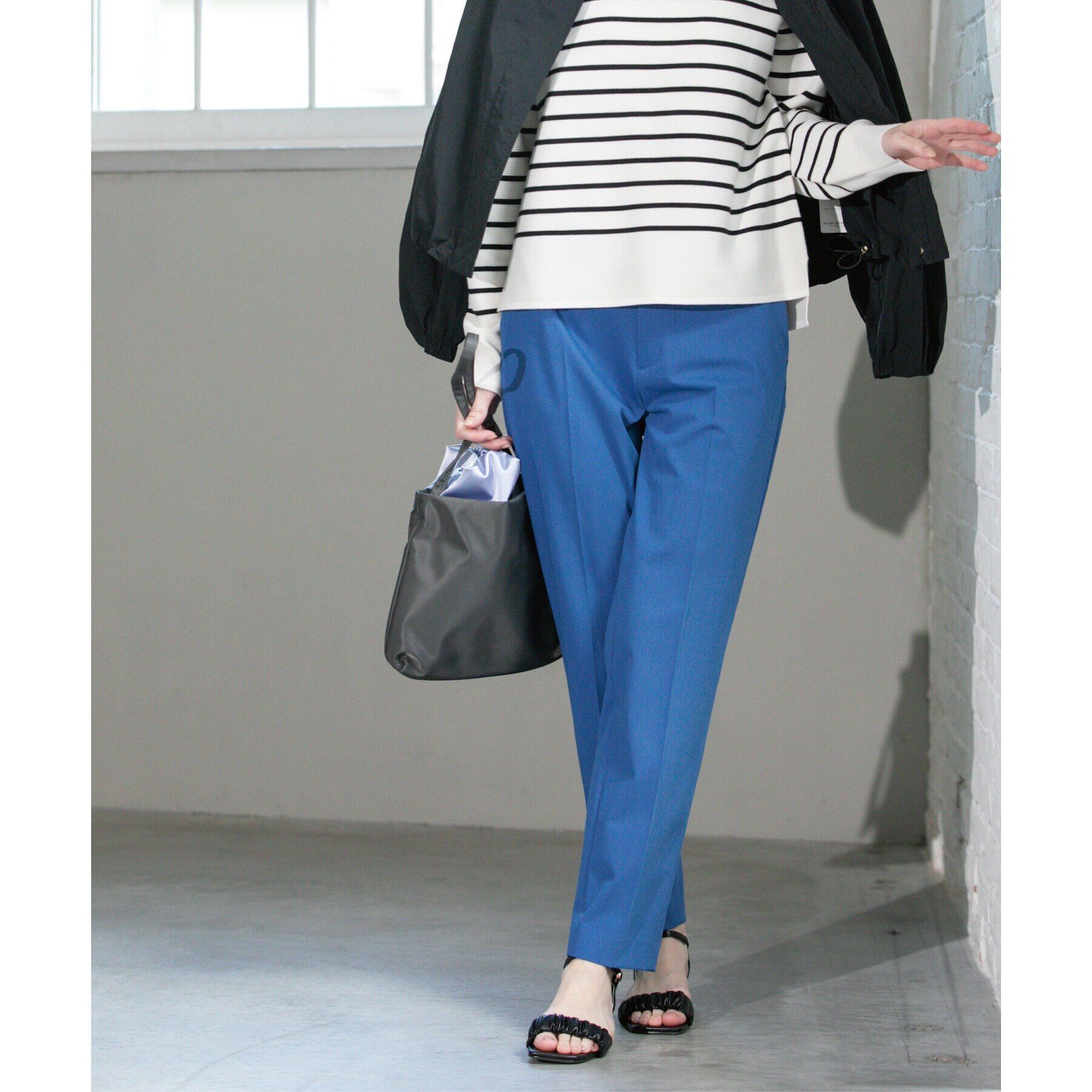 OPAQUE.CLIP「美脚ストレッチテーパードパンツ【洗濯機洗い可】」|その他|ブルー(093)