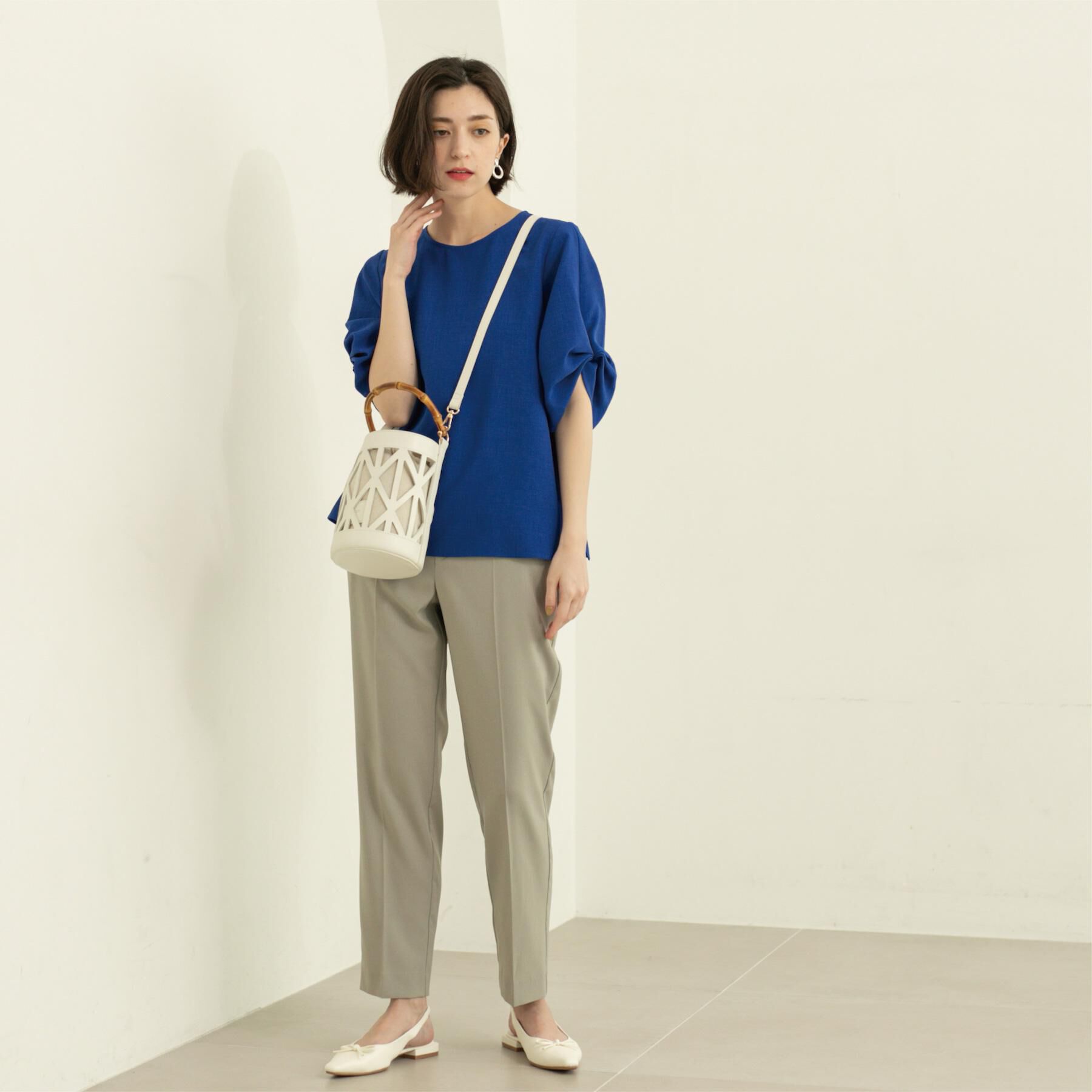 OPAQUE.CLIP「ストレッチリネンライク美脚テーパードパンツ【洗濯機洗い可/吸水速乾】」|その他|