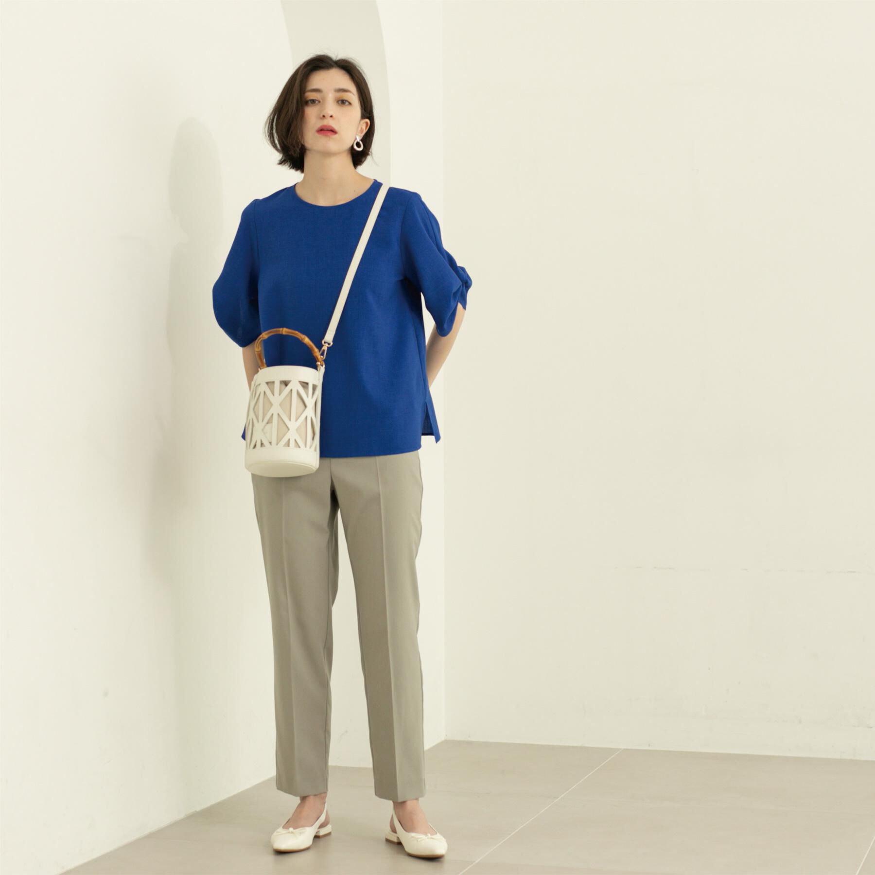 OPAQUE.CLIP「ストレッチリネンライク美脚テーパードパンツ【洗濯機洗い可/吸水速乾】」|その他|