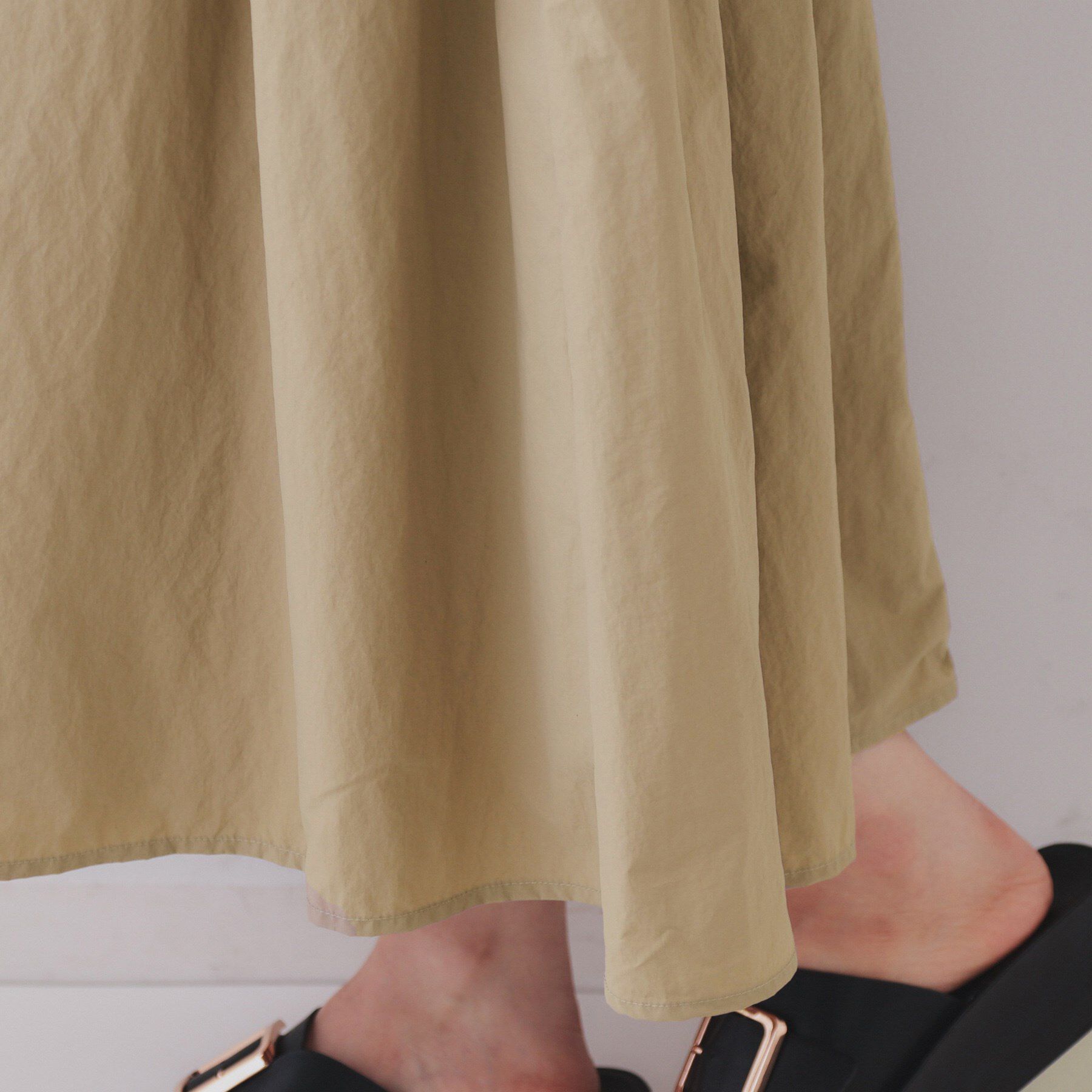 OPAQUE.CLIP「フィット＆フレアドッキングワンピース【洗濯機洗い可】」|ワンピース|