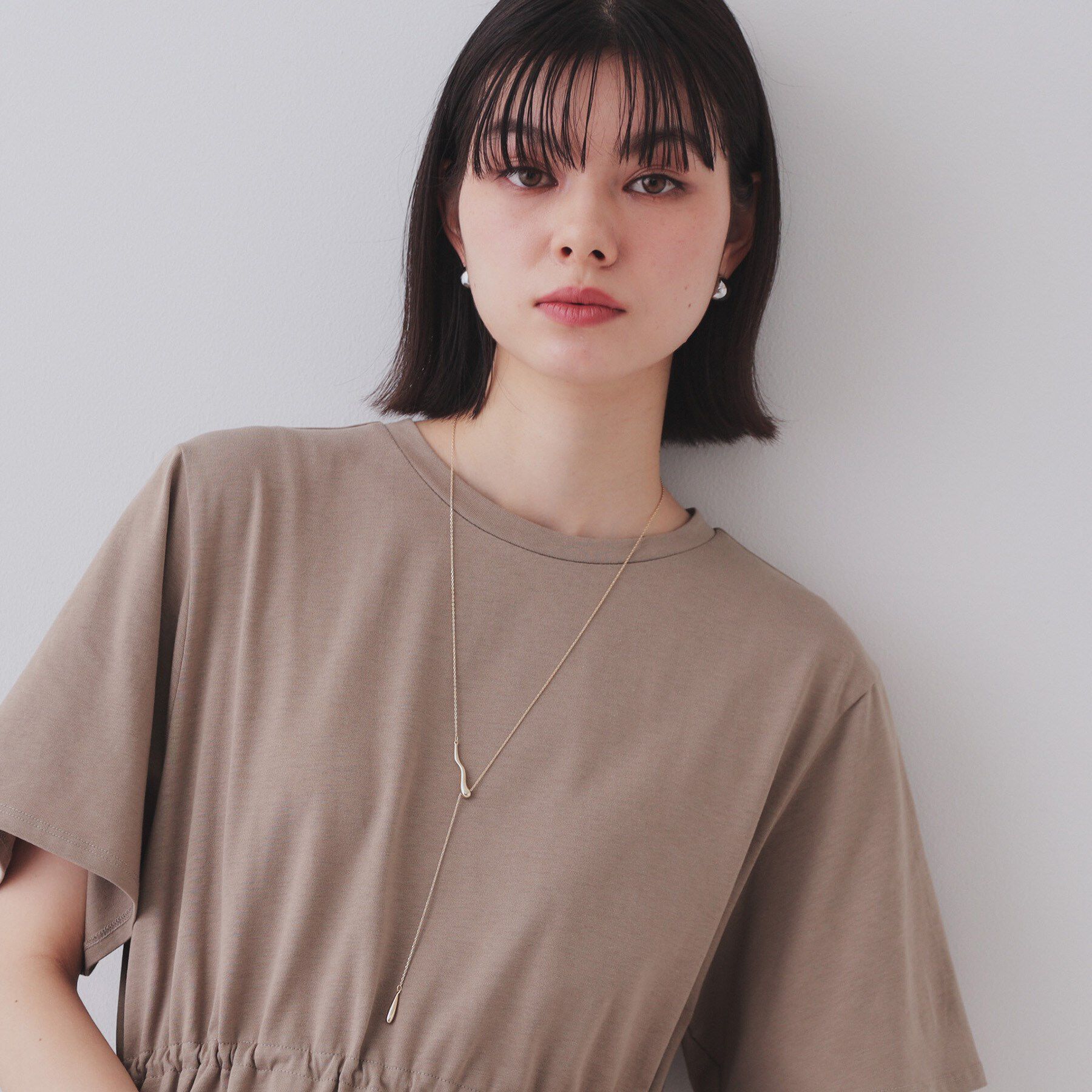 OPAQUE.CLIP「Y字スライドバーネックレス」|ネックレス|