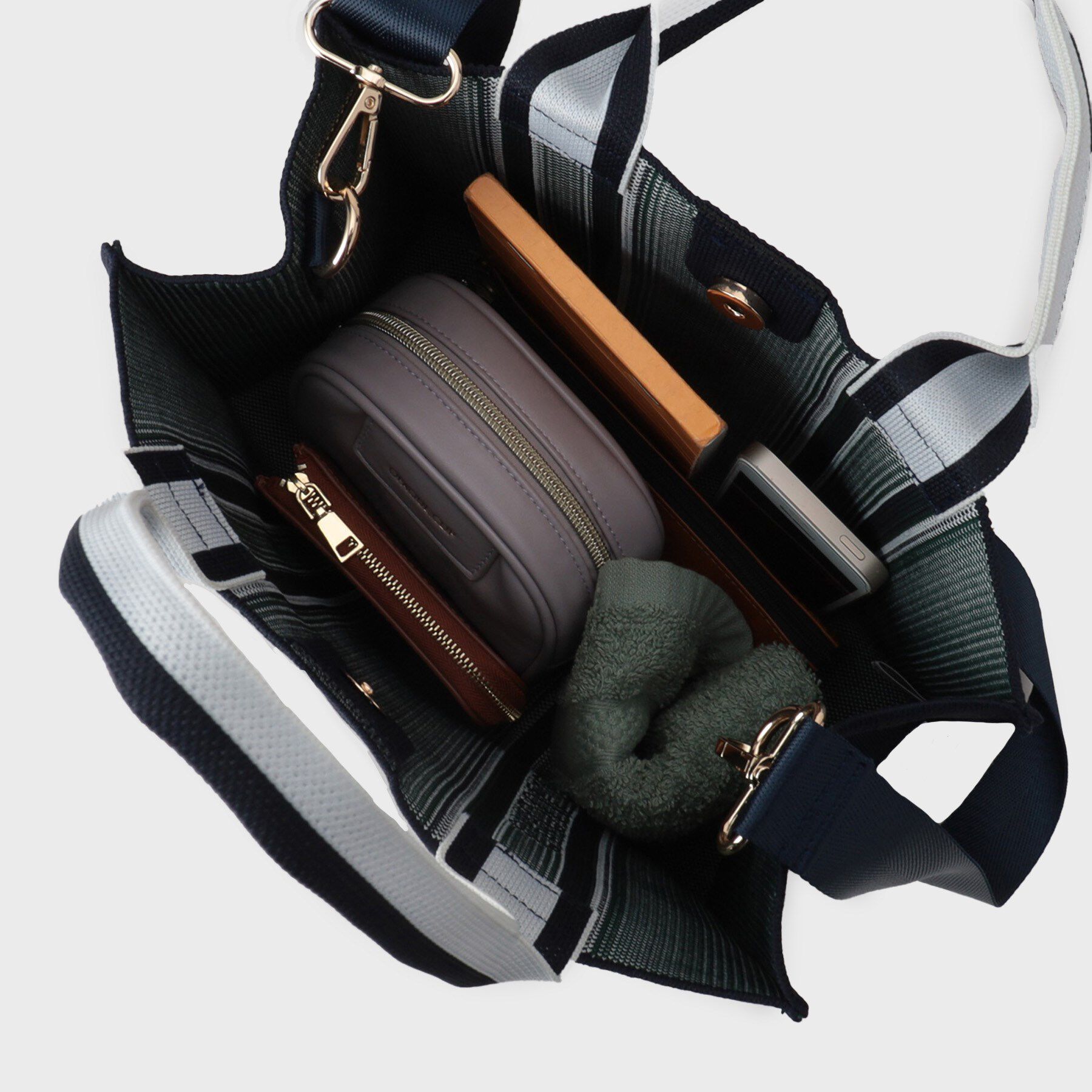 OPAQUE.CLIP「【2WAY】ラインハンドルスクエアニットミドルトートバッグ」|トートバッグ|