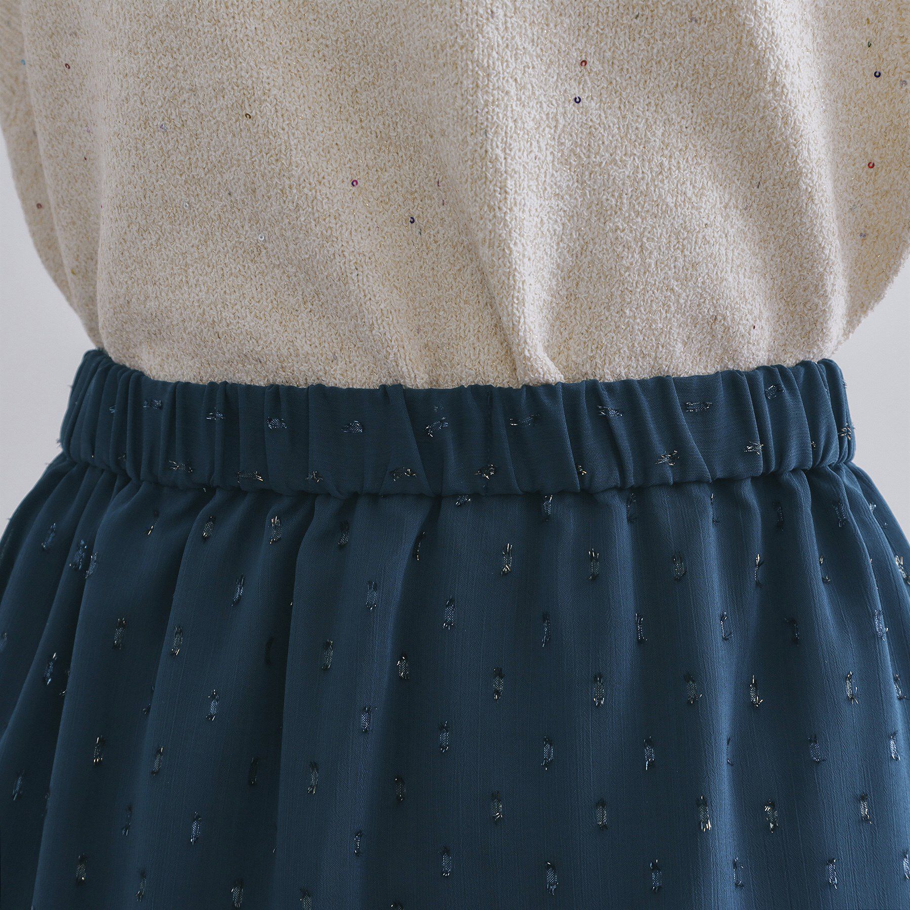 OPAQUE.CLIP「ラメドットイージーティアードスカート【洗濯機洗い可】」|スカート|