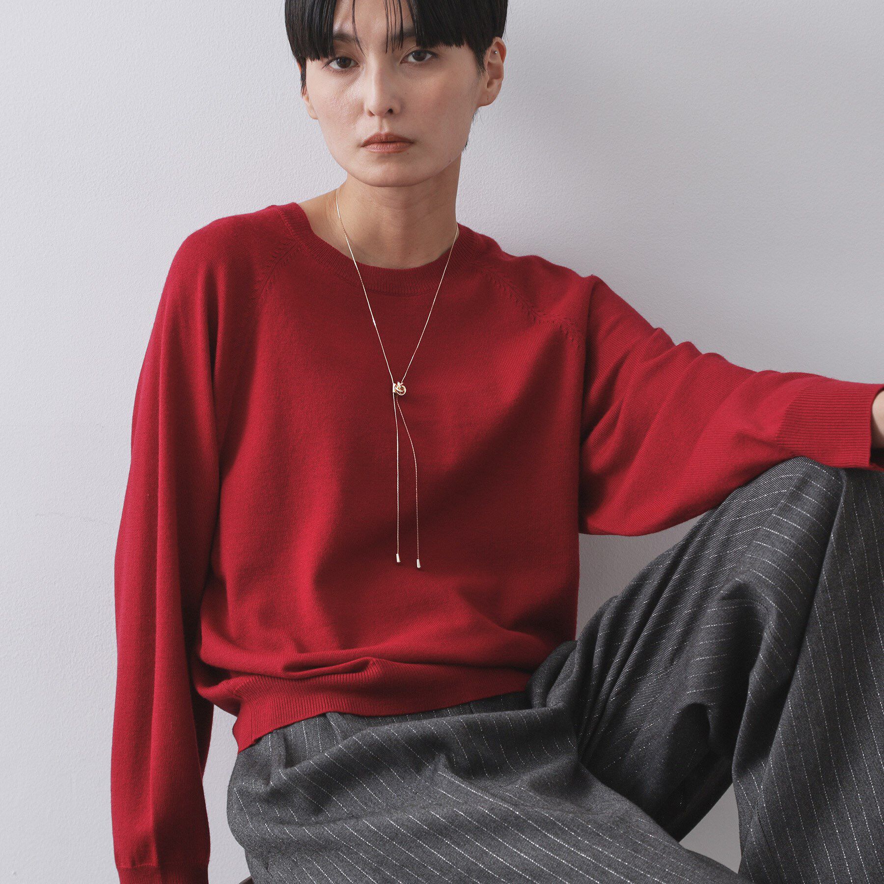 OPAQUE.CLIP「うずまきメタルスライドネックレス」|ネックレス|