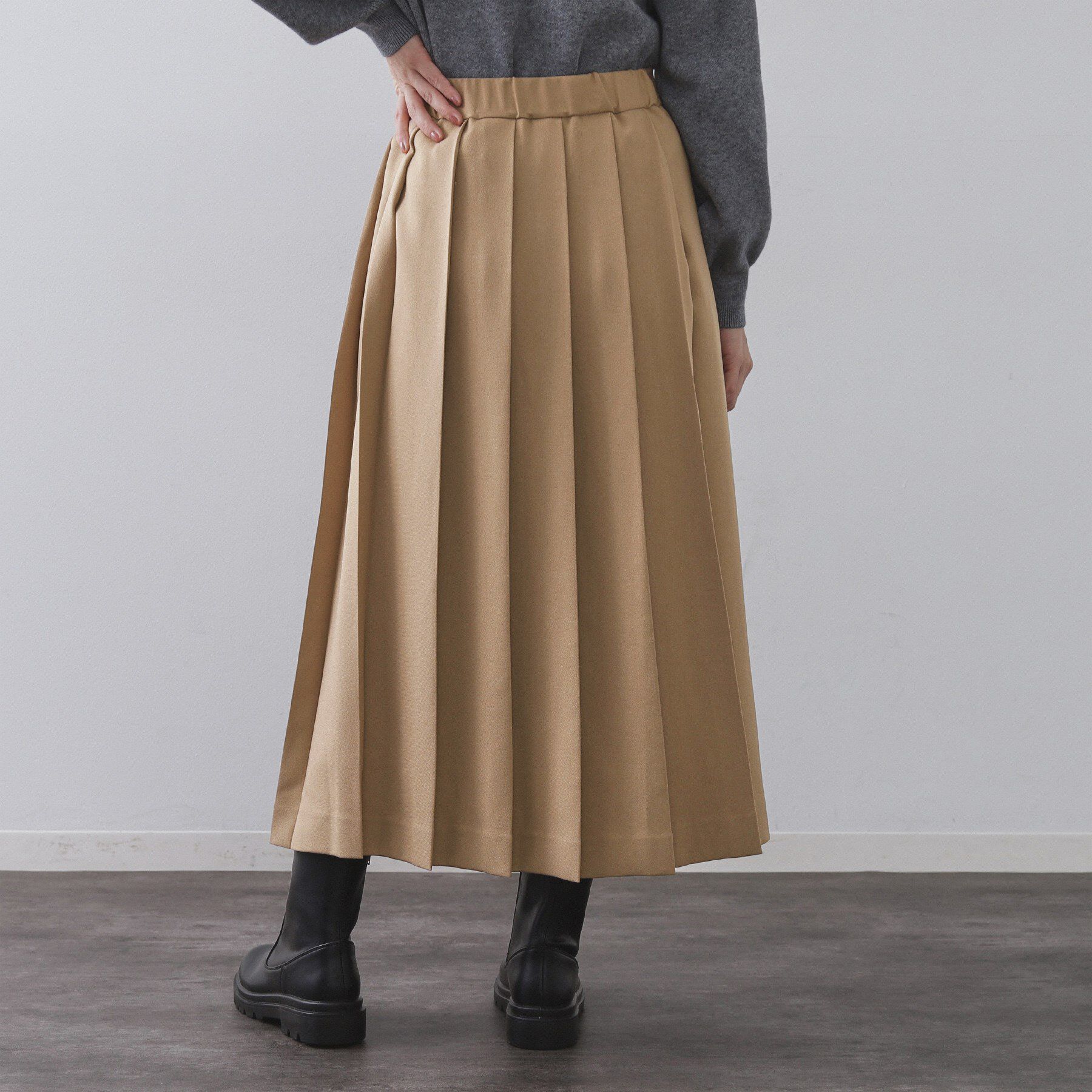 OPAQUE.CLIP「ワイドプリーツスカート【洗濯機OK】」|スカート|