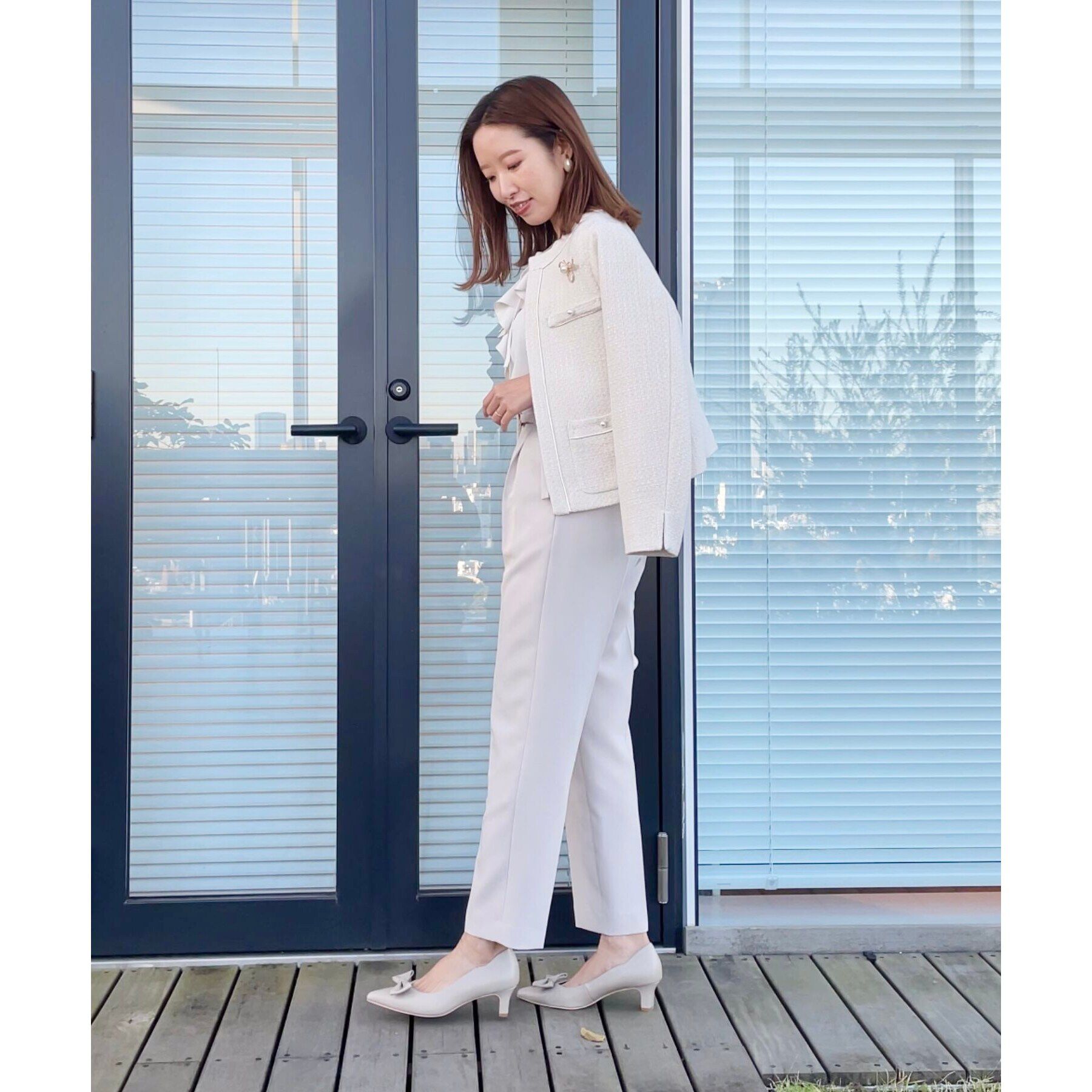 Couture broach「【セレモニーシーン/お仕事にも】ダブルクロステーパードパンツ」|その他|