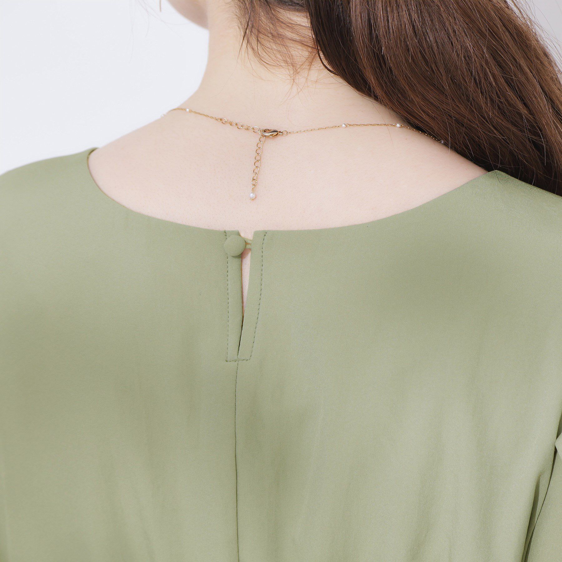 Couture broach「【マシンウォッシャブル・二の腕カバー】ウエストベルトVネックワンピース」|ワンピース|