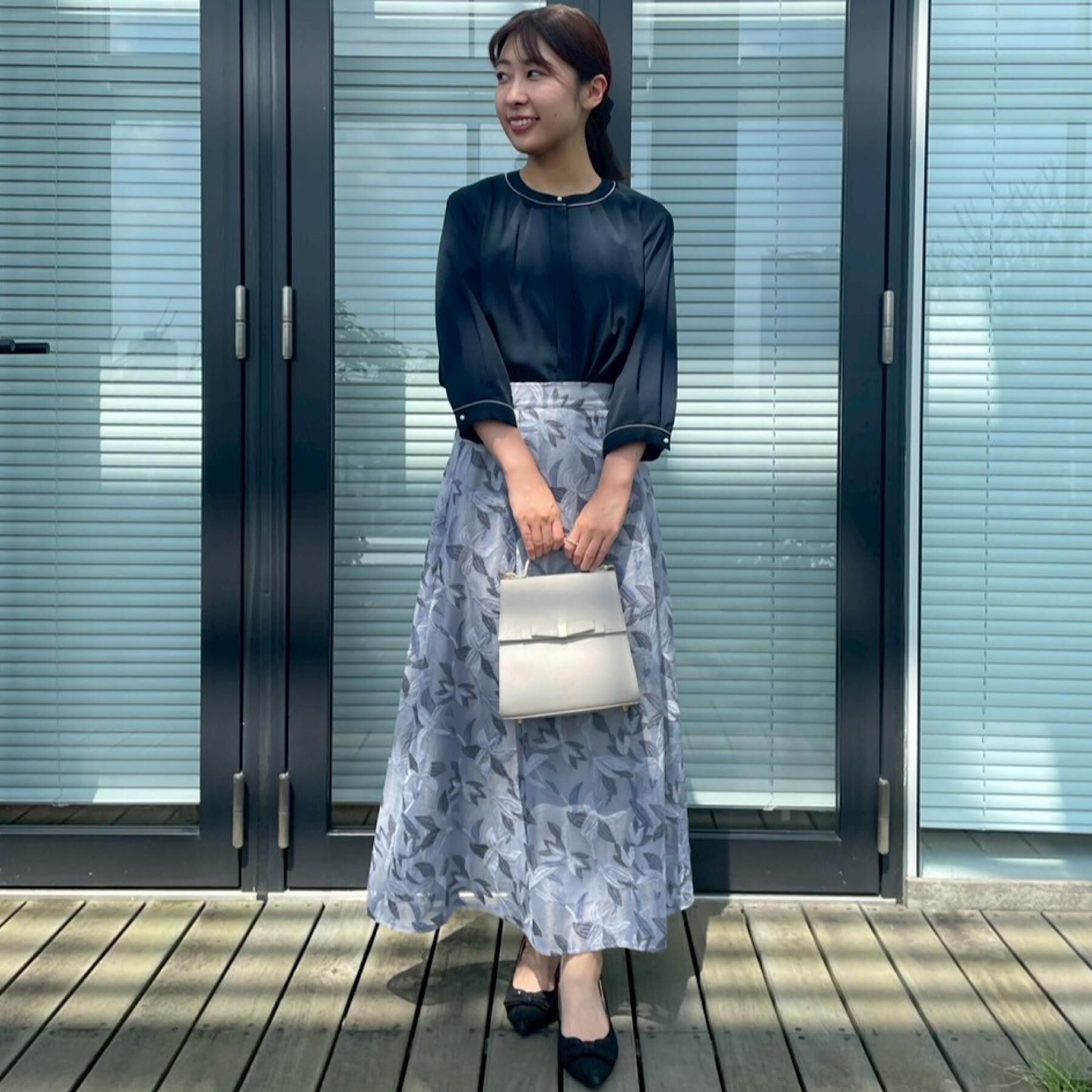 Couture broach「【花柄・きれいめ・通勤】リンドウエンブロメッシュスカート」|スカート|