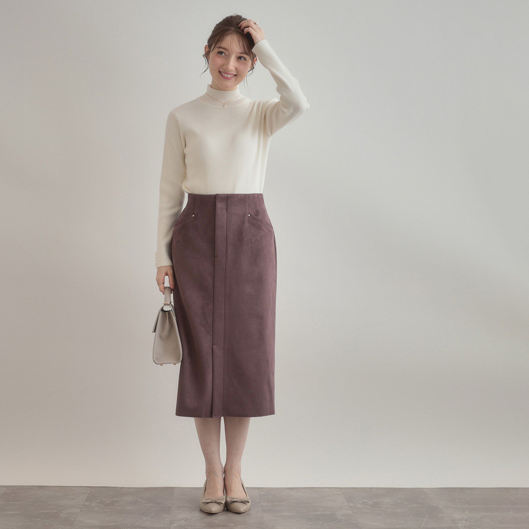 Couture broach「【多機能・フェミニン】パール調リブニット」|ニット・セーター|