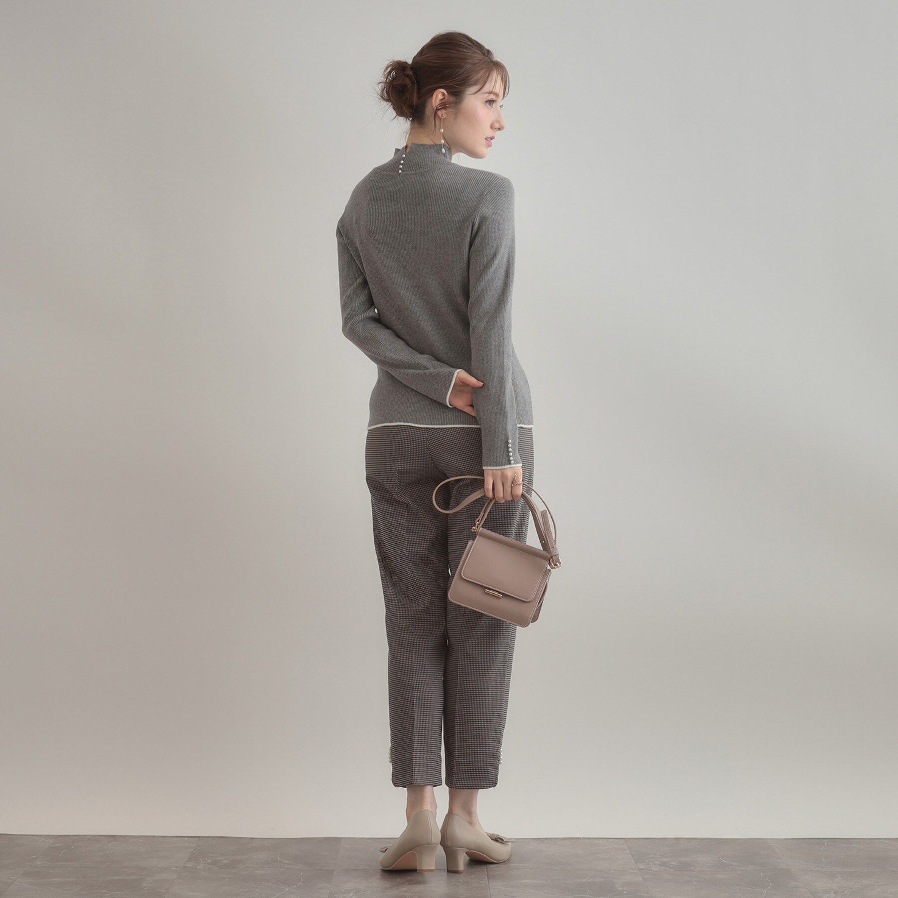 Couture broach「【多機能・フェミニン】パール調リブニット」|ニット・セーター|