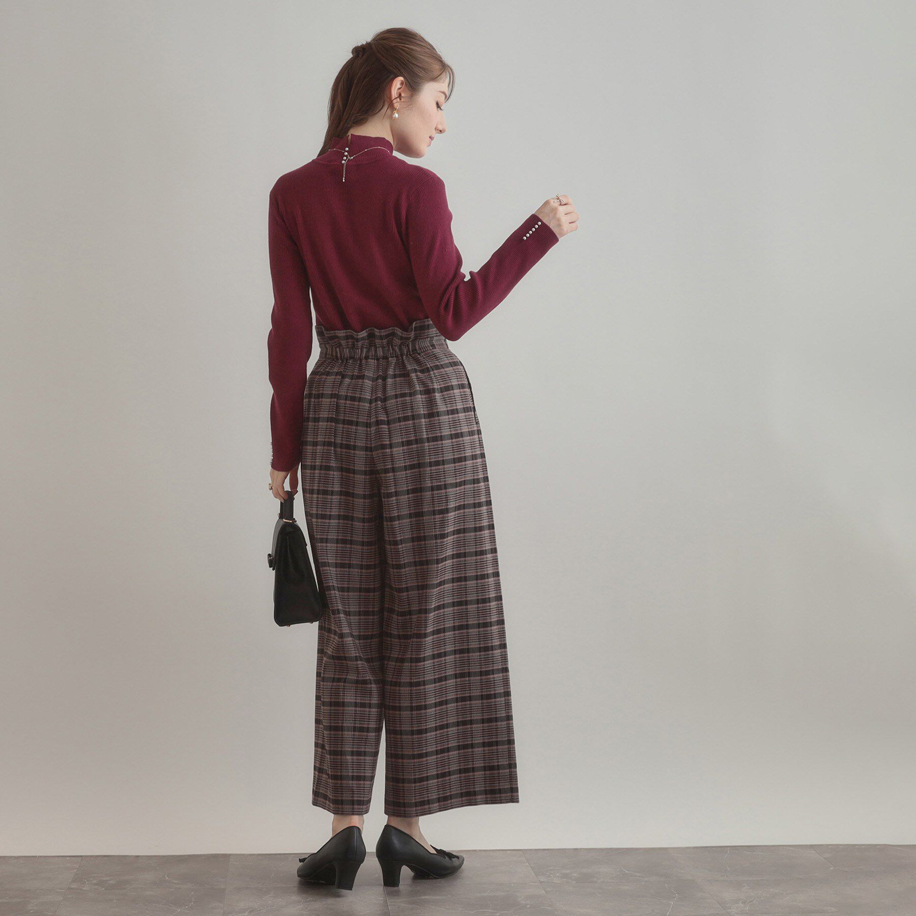 Couture broach「【多機能・フェミニン】パール調リブニット」|ニット・セーター|