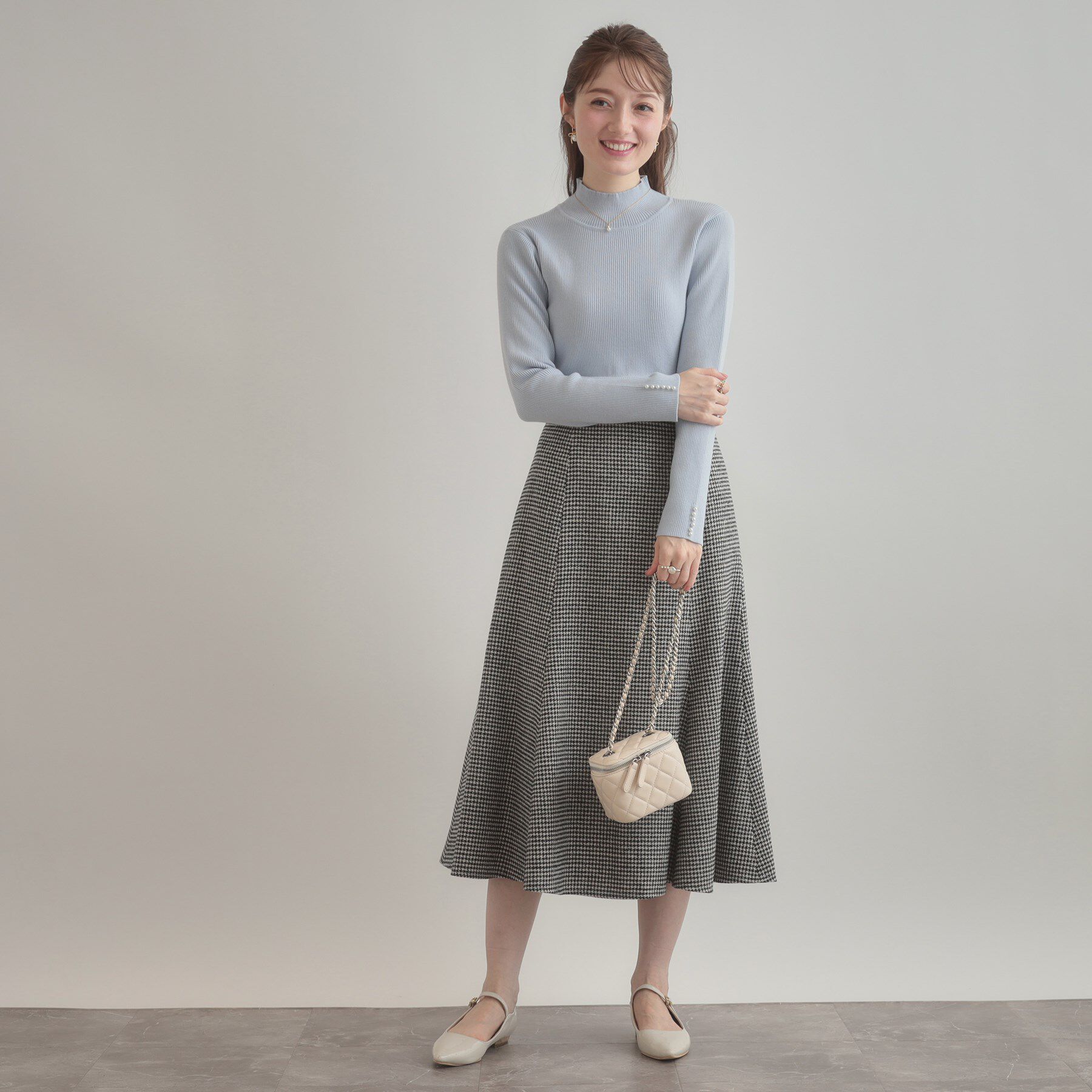 Couture broach「【多機能・フェミニン】パール調リブニット」|ニット・セーター|