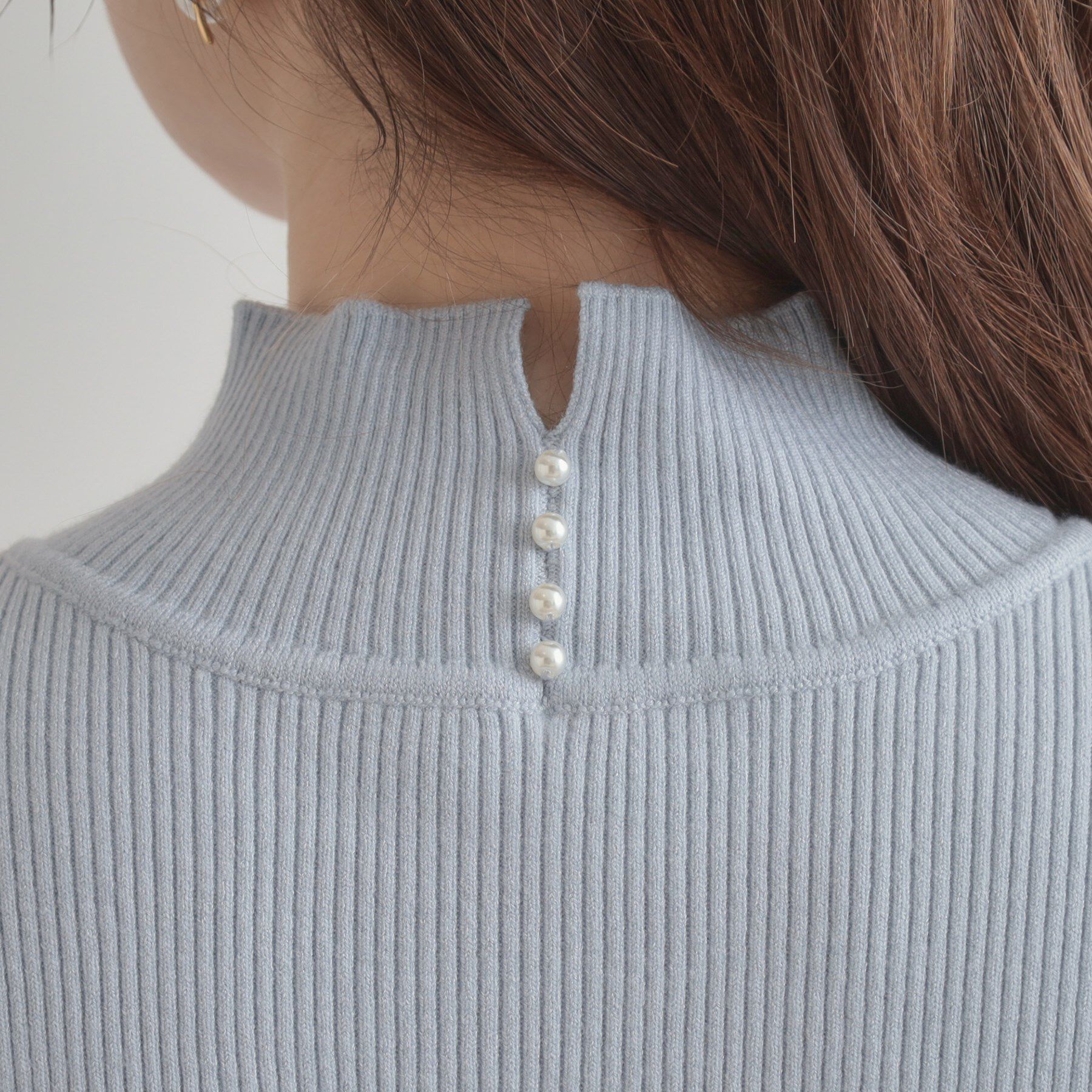 Couture broach「【多機能・フェミニン】パール調リブニット」|ニット・セーター|