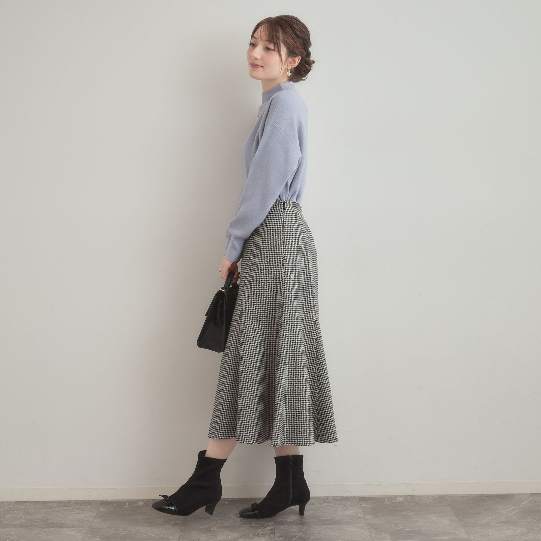 Couture broach「【クラシカル・パッと目を惹く】ラメ千鳥 マーメイド フレアスカート」|スカート|