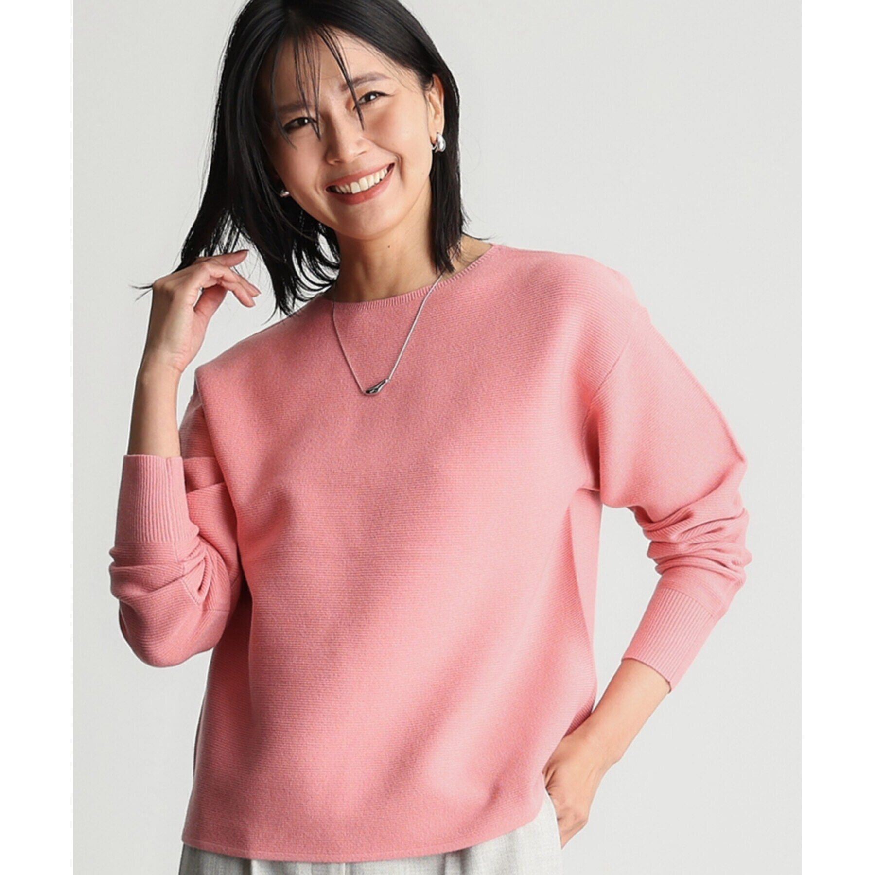 THE SHOP TK「【毛玉になりにくい/蓄熱性】春色_美人ガーターニット/洗える/体形カバー」|ニット・セーター|