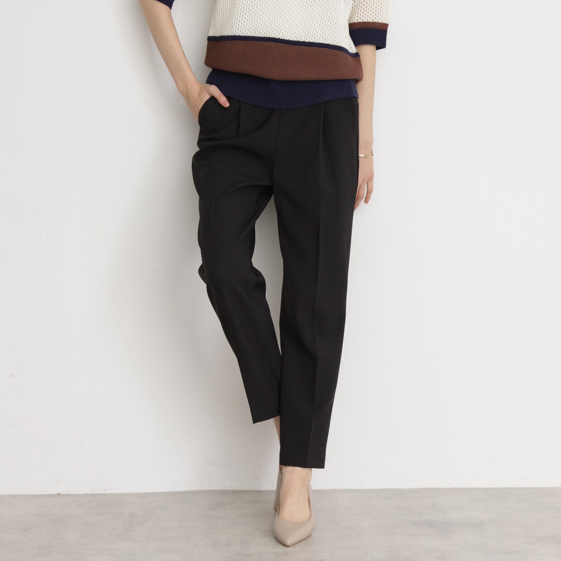 THE SHOP TK「【CAVIAN】ベーシックテーパードパンツ/洗濯機OK」|その他|ブラック(019)