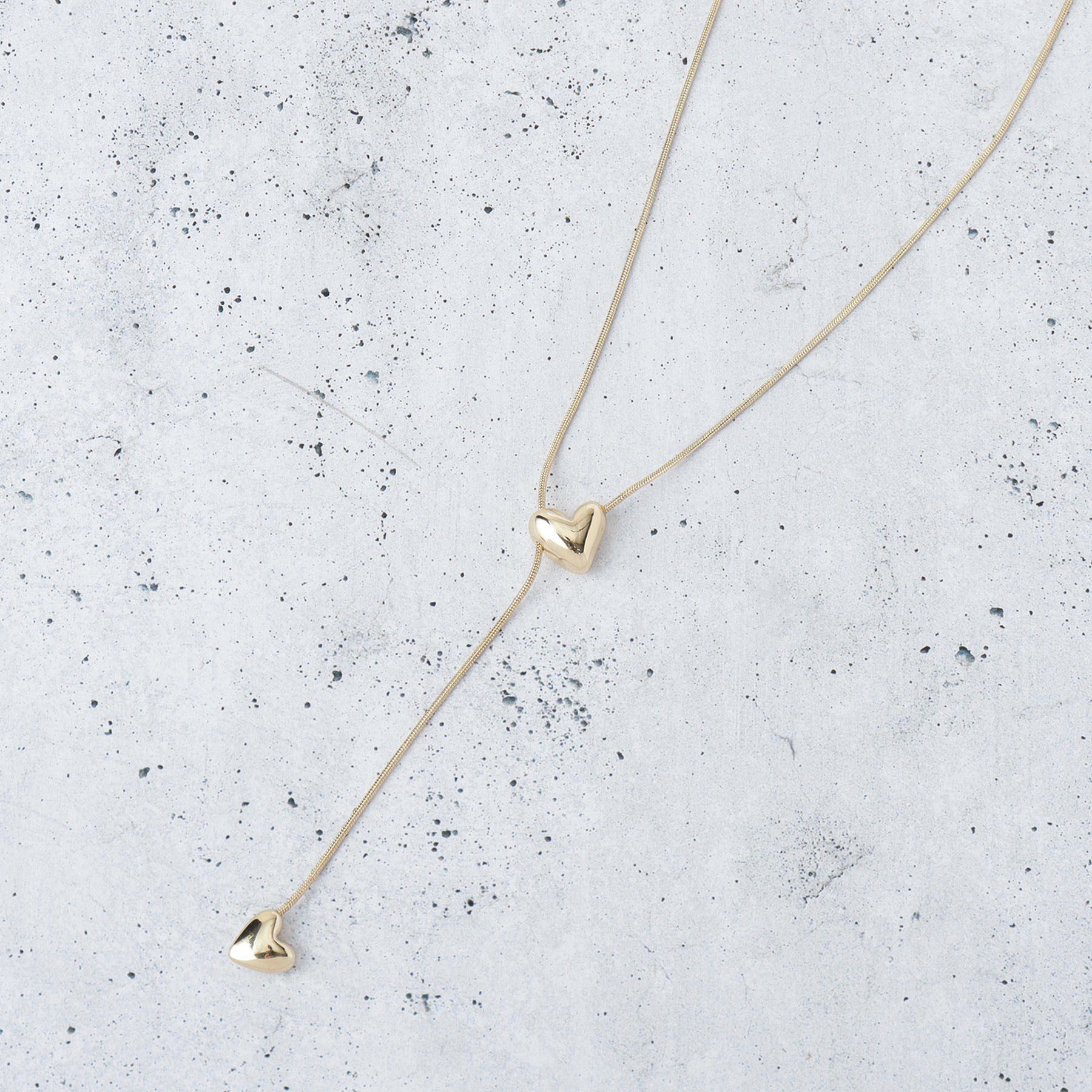 THE SHOP TK「カラービジューラリエット」|ネックレス|ハートゴールド(10