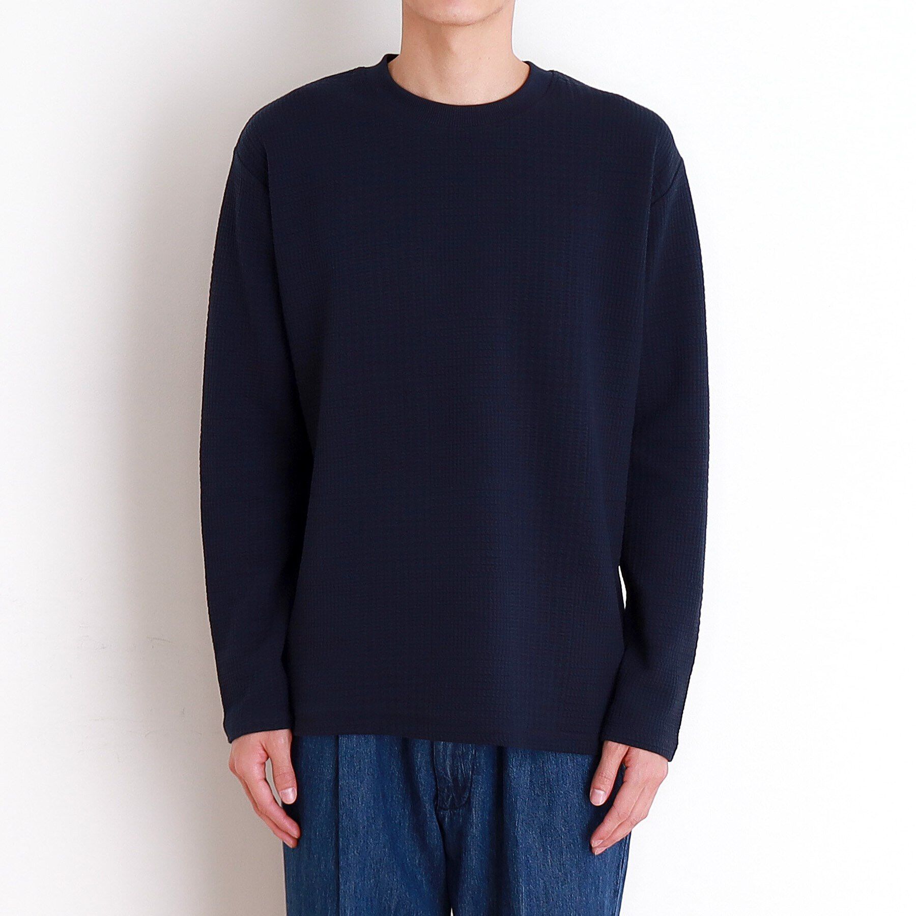 THE SHOP TK「ふくれジャガード長袖Tシャツ」|Tシャツ・カットソー|