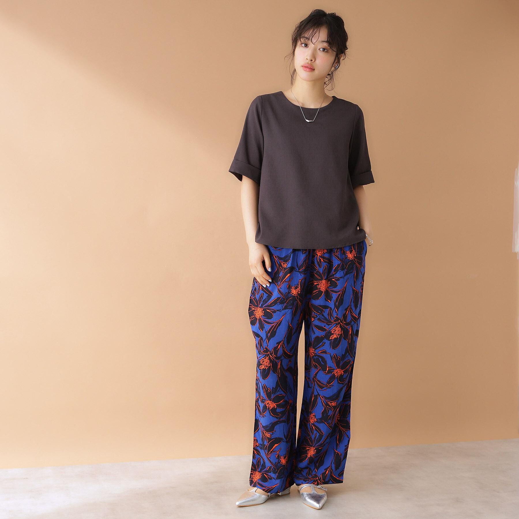 THE SHOP TK「麻調ブラウス【シワになりにくい/洗える】」|シャツ・ブラウス|