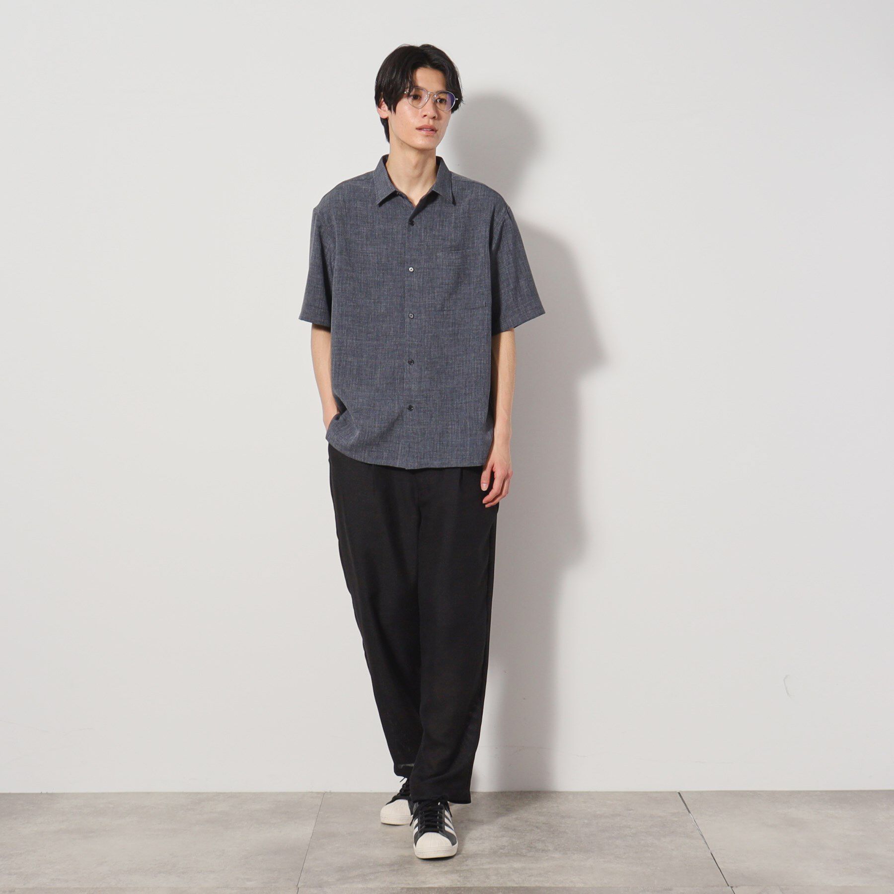 THE SHOP TK「リネンライク半袖シャツ セットアップ可」|シャツ・ブラウス|