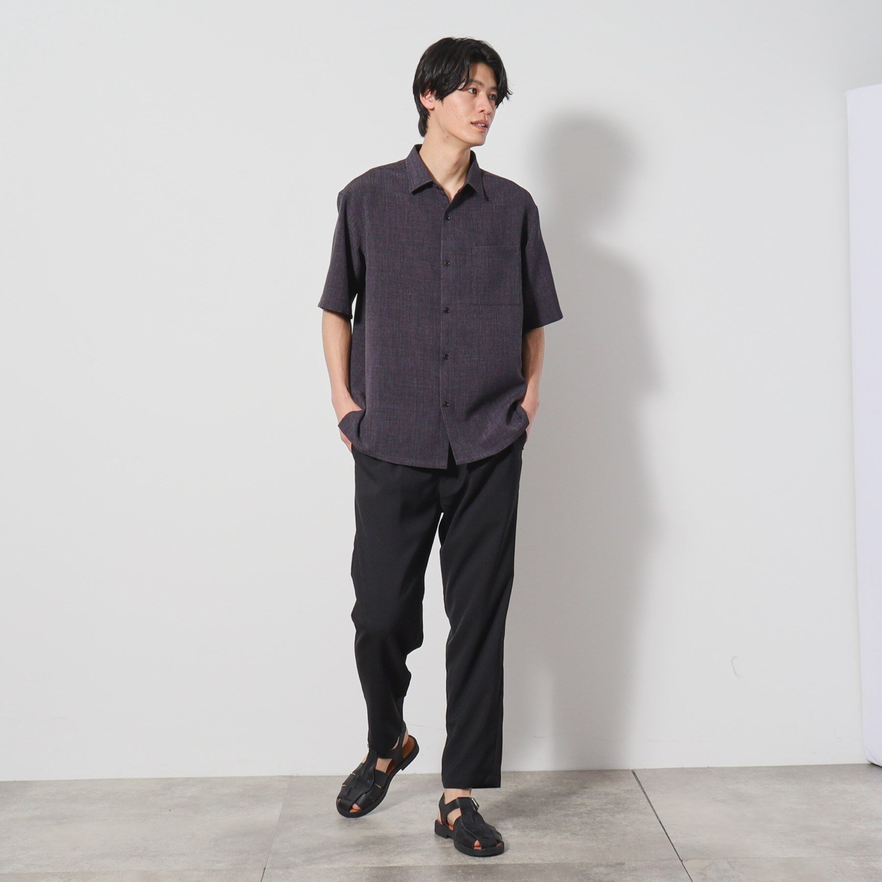 THE SHOP TK「リネンライク半袖シャツ セットアップ可」|シャツ・ブラウス|