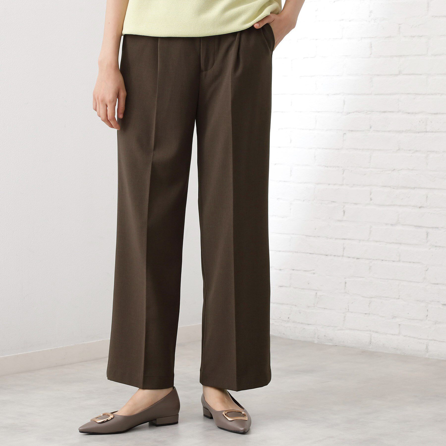 THE SHOP TK「【美脚見え】タックワイドパンツ【セットアップ可】」|その他|