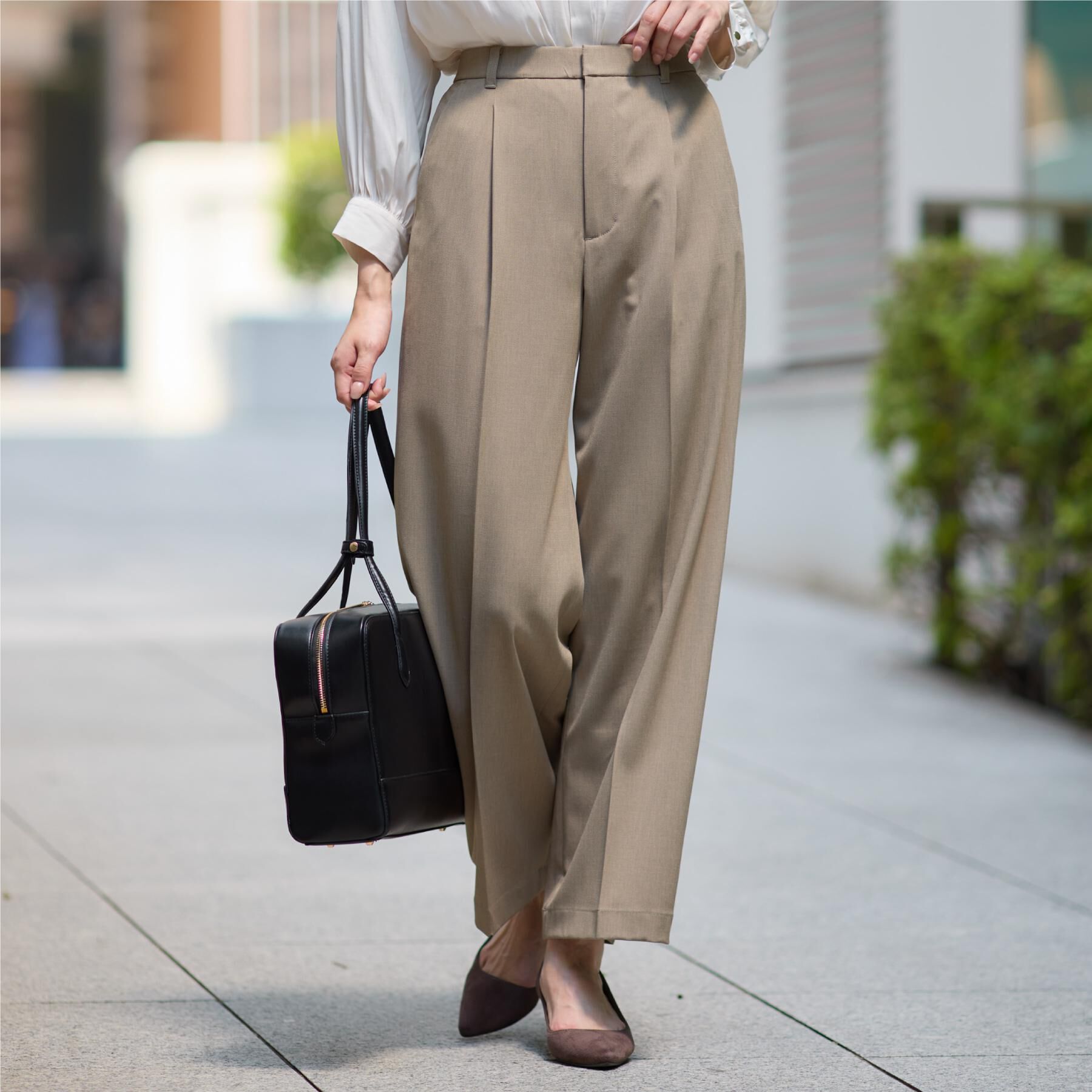 THE SHOP TK「【美脚見え】タックワイドパンツ【セットアップ可】」|その他|