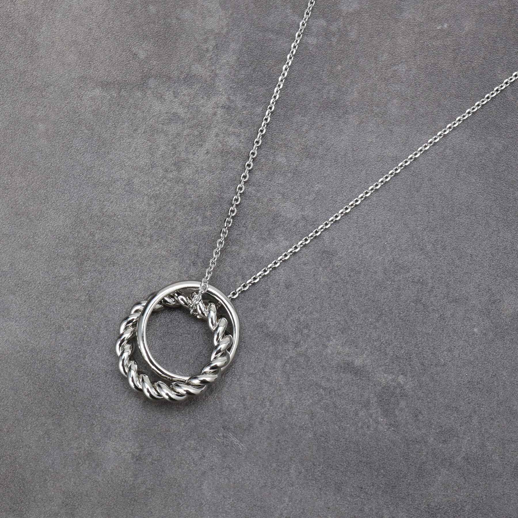 THE SHOP TK「ねじりリングネックレス」|ネックレス|シルバー(006)