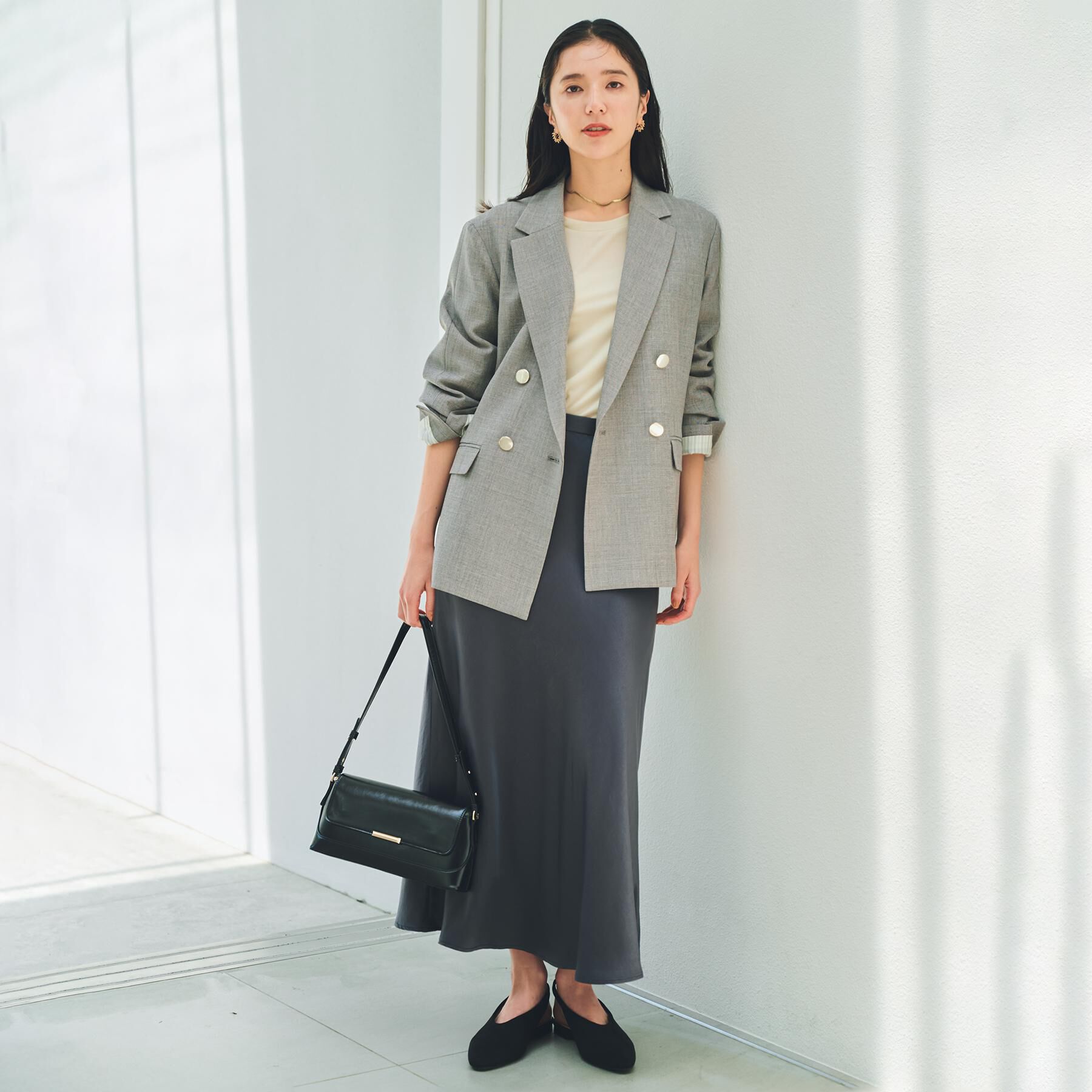 THE SHOP TK「【今羽織るなら】ダブルブレストジャケット【セットアップ可/洗える】」|テーラードジャケット|