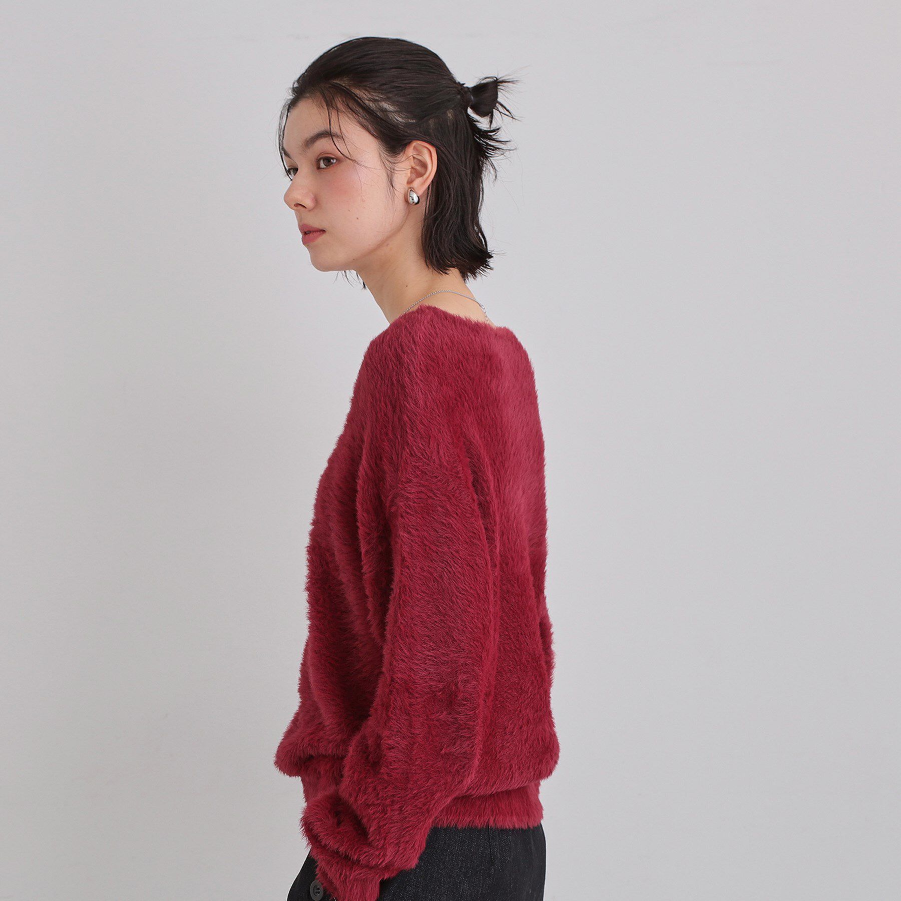 THE SHOP TK「【華やかで柔らか】ふわふわフェザーニット/洗える・前後2WAY」|ニット・セーター|