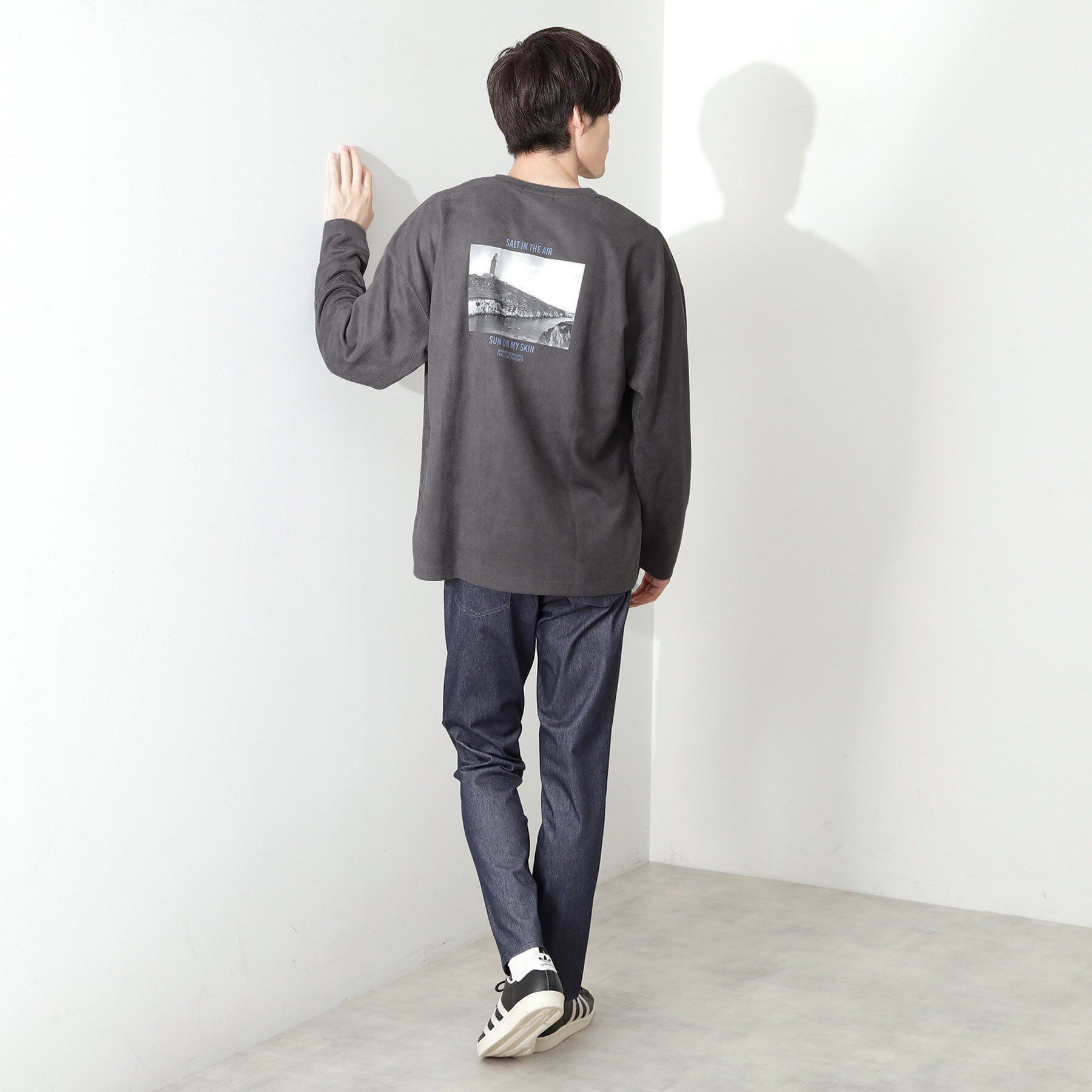 THE SHOP TK「スエード フォトプリントスウェット 【洗濯機OK】」|Tシャツ・カットソー|